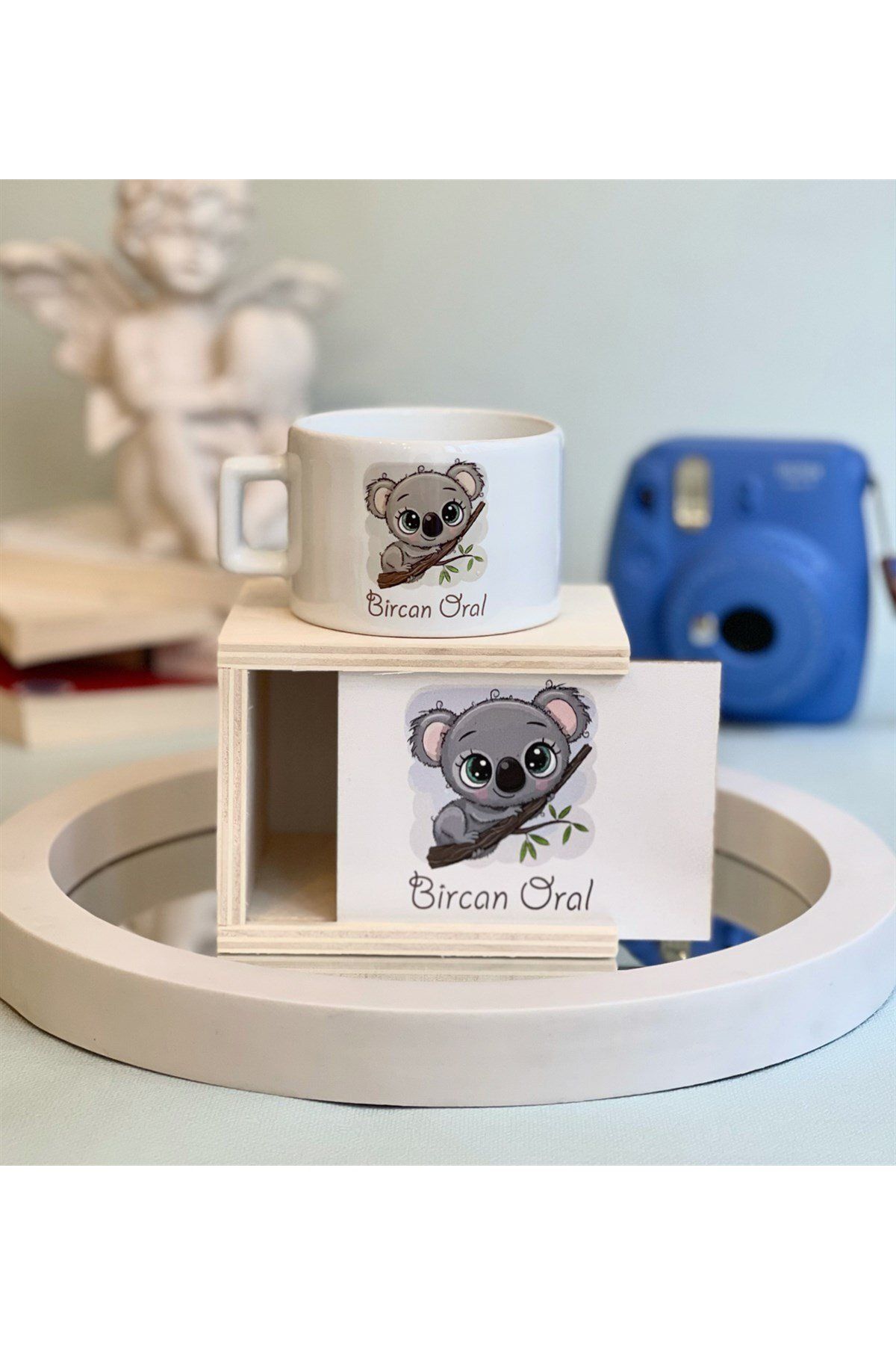 Gift Moda Kişiye Özel Sevimli Koala Tasarımlı Kutulu Kupa