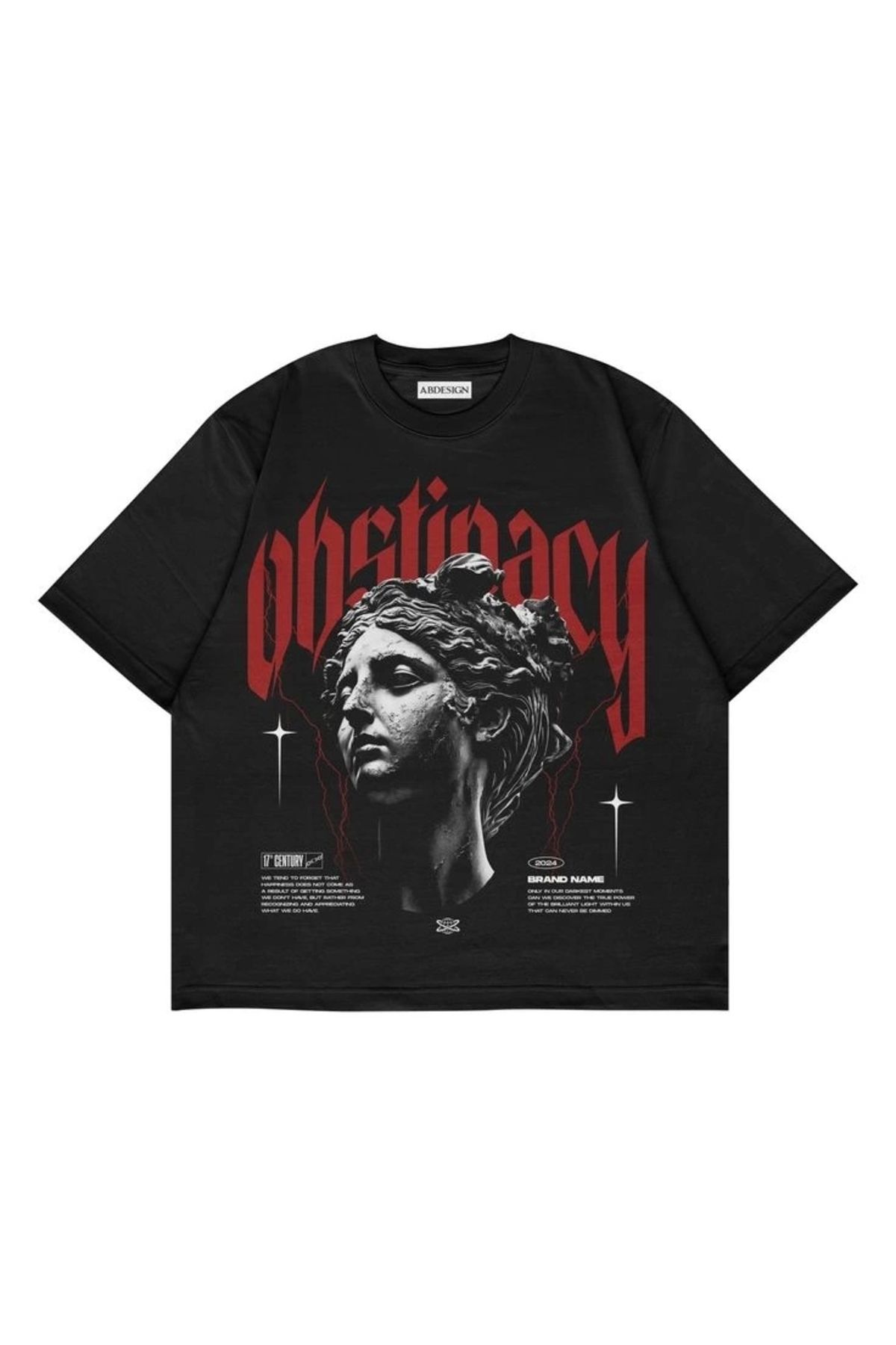 Violon Obstinacy Siyah Renk Oversize T-Shirt