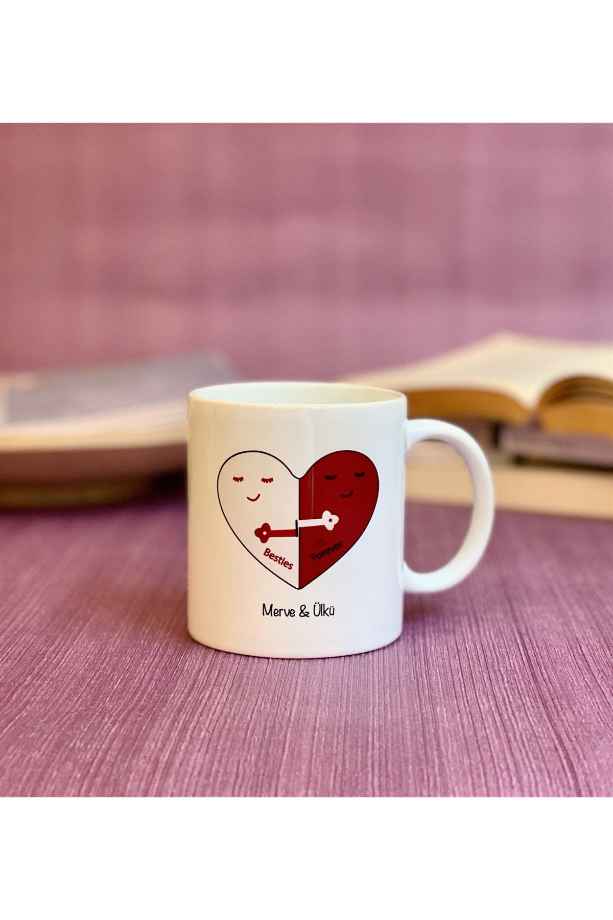 Gift Moda Kişiye Özel Best Friends Forover Tasarımlı Kupa