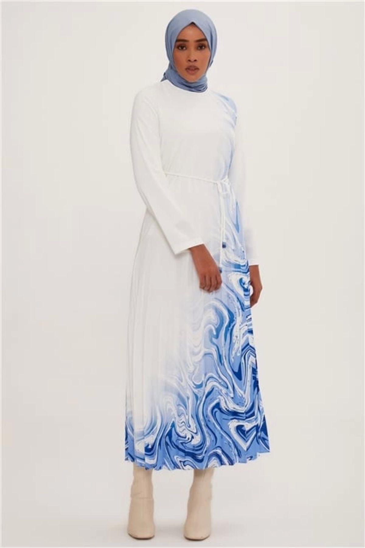 aradimtaradim Armine Elbise 22K9429 Optik Beyaz