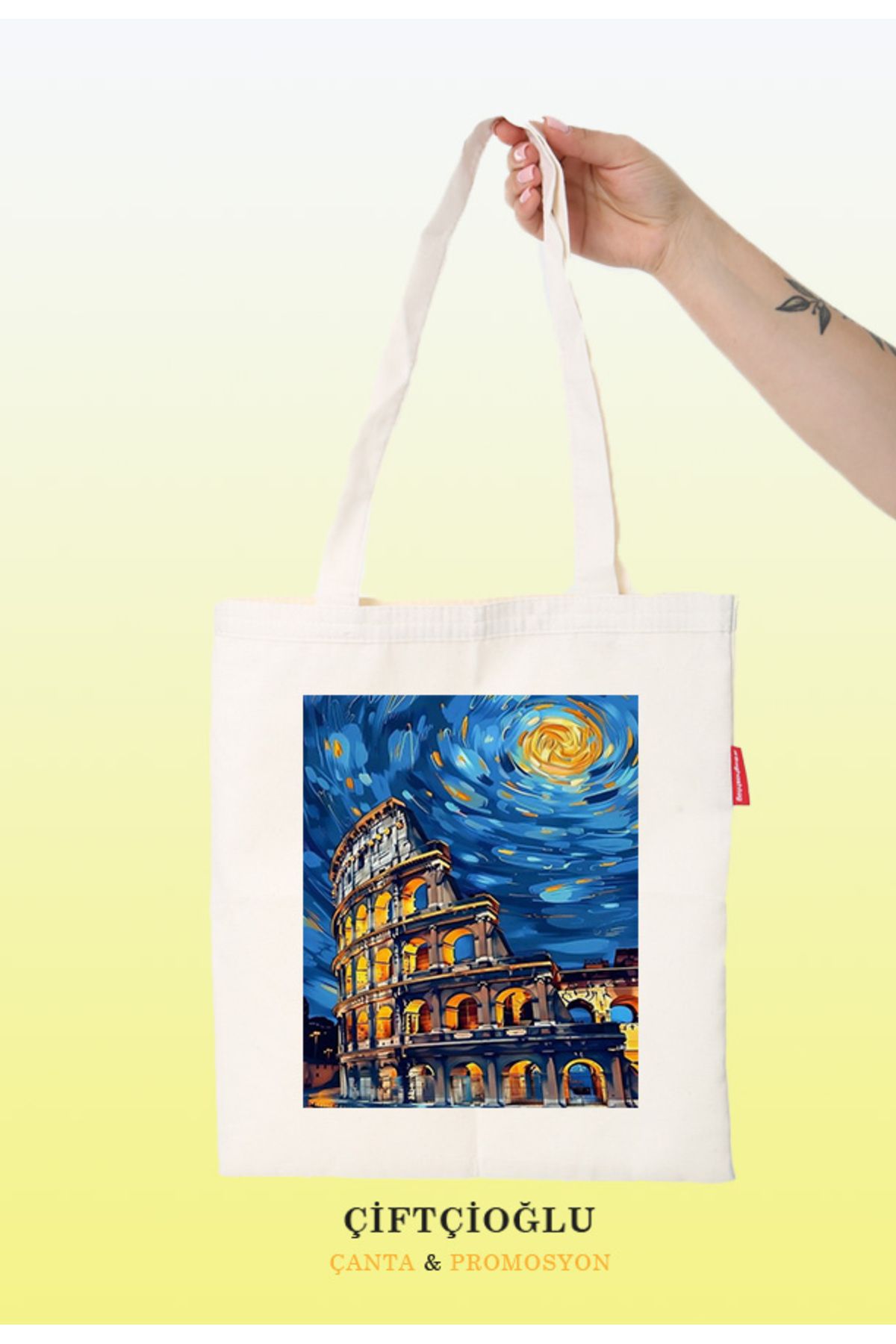 çiftçioğlu Kişiye Özel Baskılı 38x42 Bez Çanta Hediye