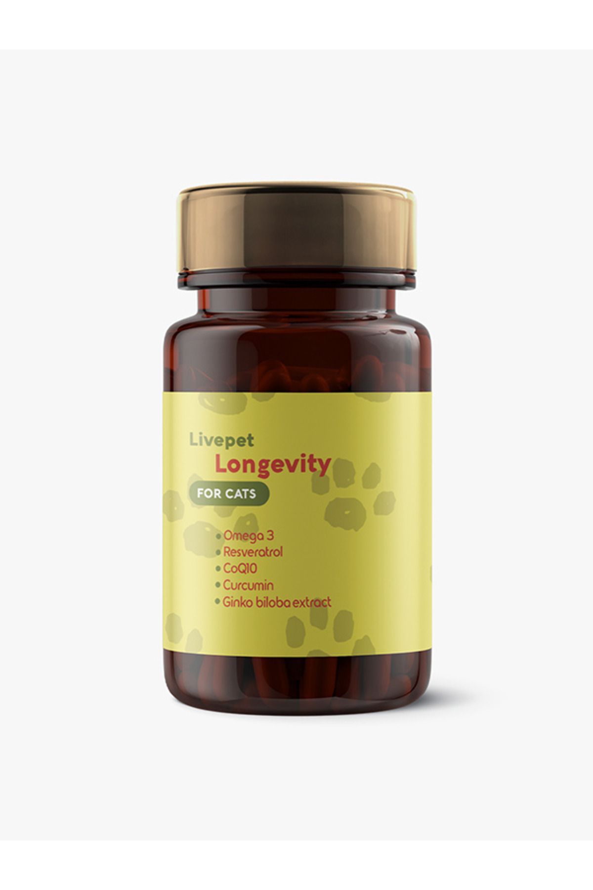 LİVEPET Kediler İçin Longevity Takviyesi