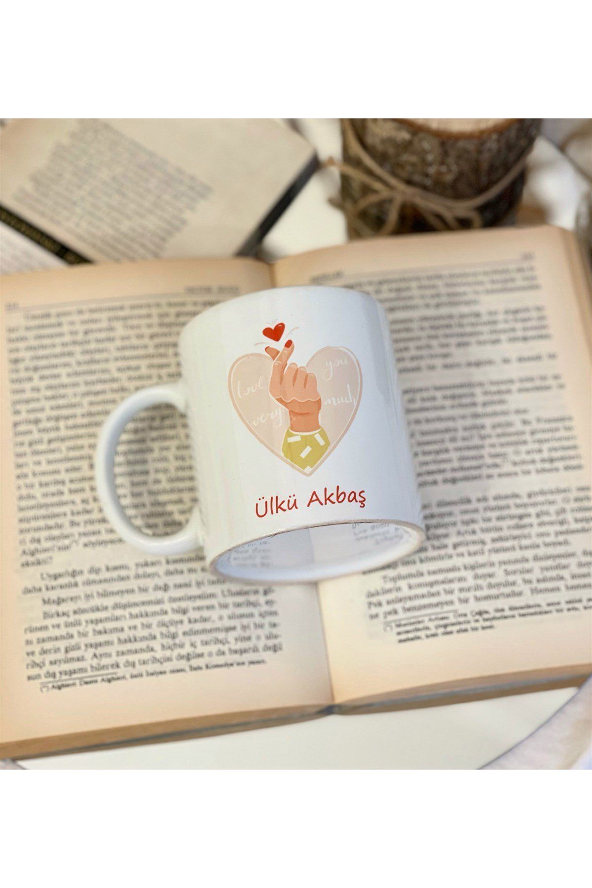 Gift Moda Kişiye Özel Sonsuz Sevgi Tasarımlı Kupa