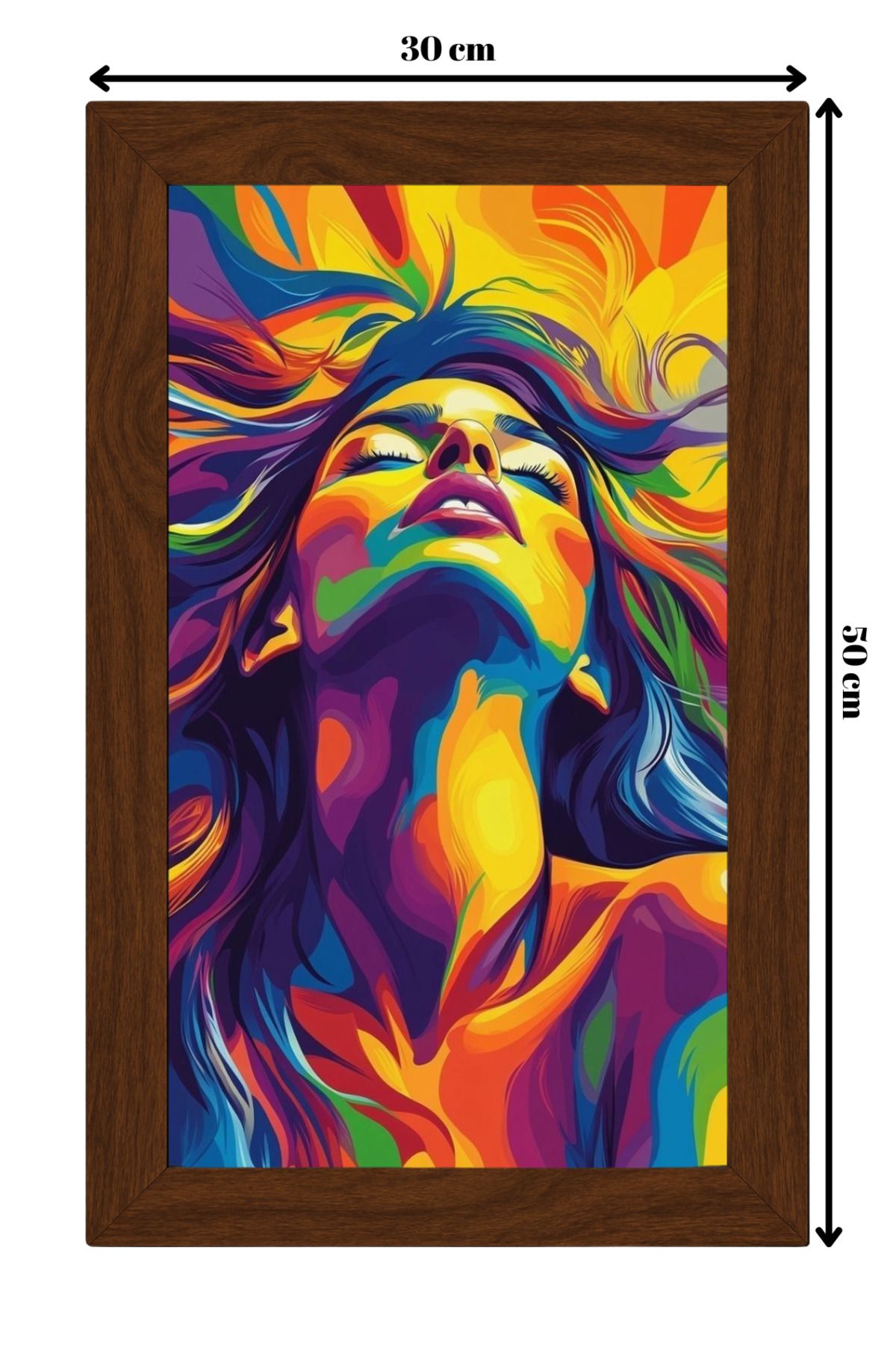 ColorCraft SERAMİK ÜZERİNE AHŞAP ÇERÇEVELİ 30x50cm TABLO NO:34