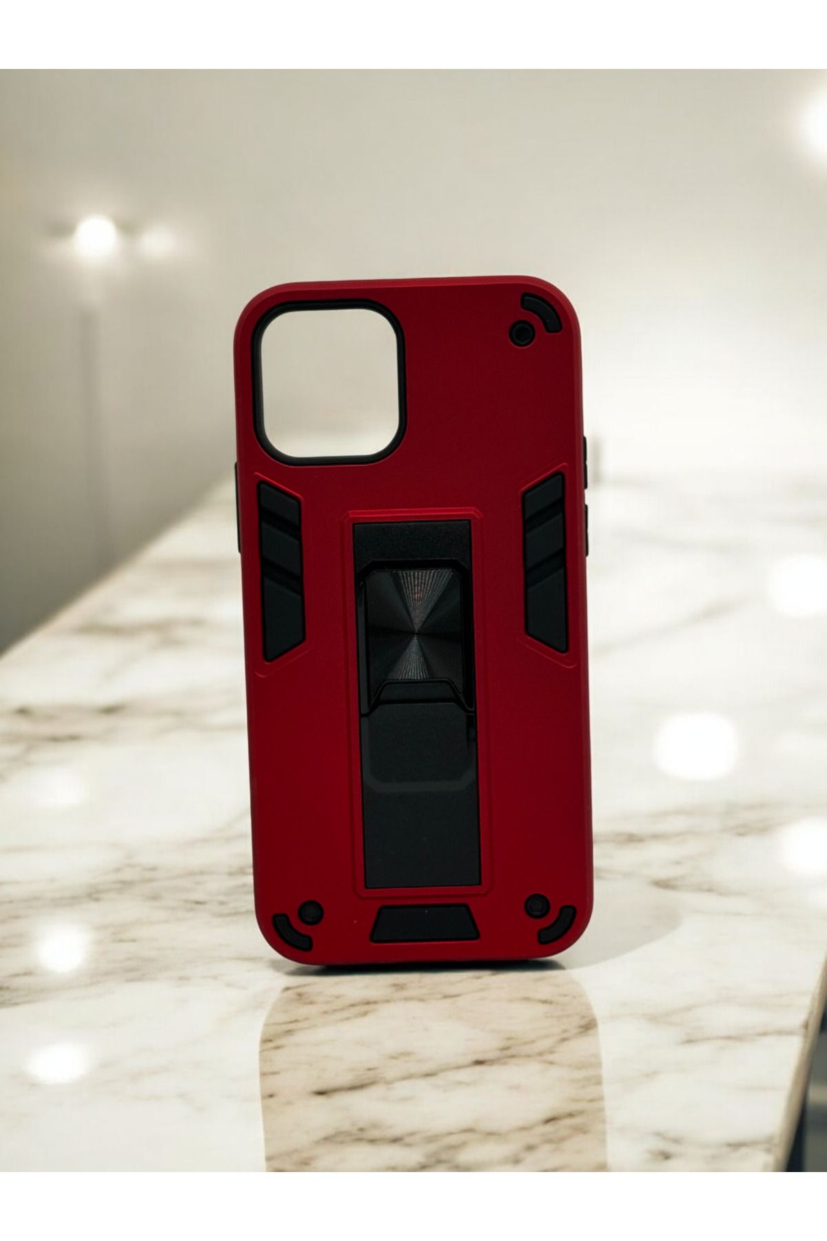 DUBİGOLD İPHONE 12 UYUMLU METAL YÜZÜKLÜ MIKNATISLI ZIRHLI TANK KILIF