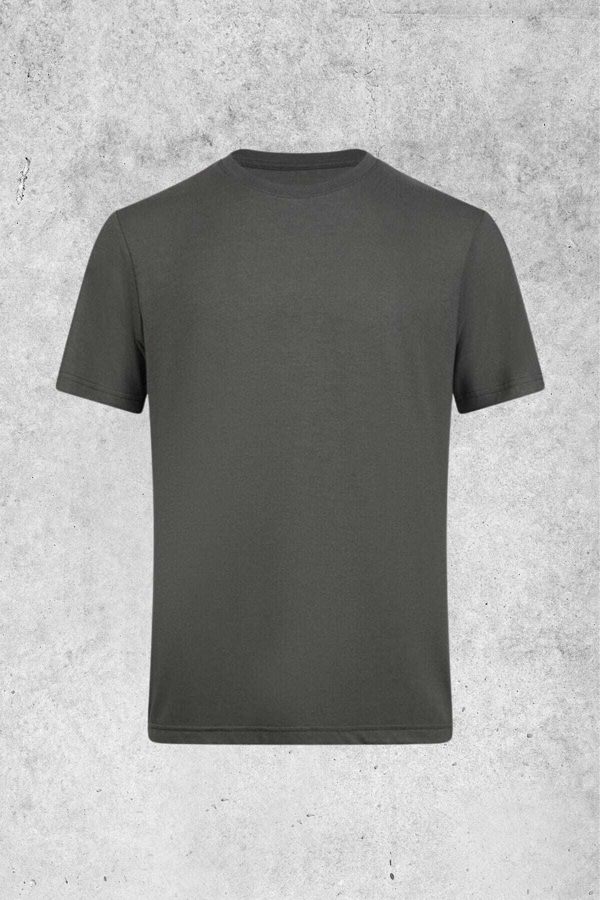 MOLICO Basic unisex Sıfır yaka Kısa kollu Tshirt