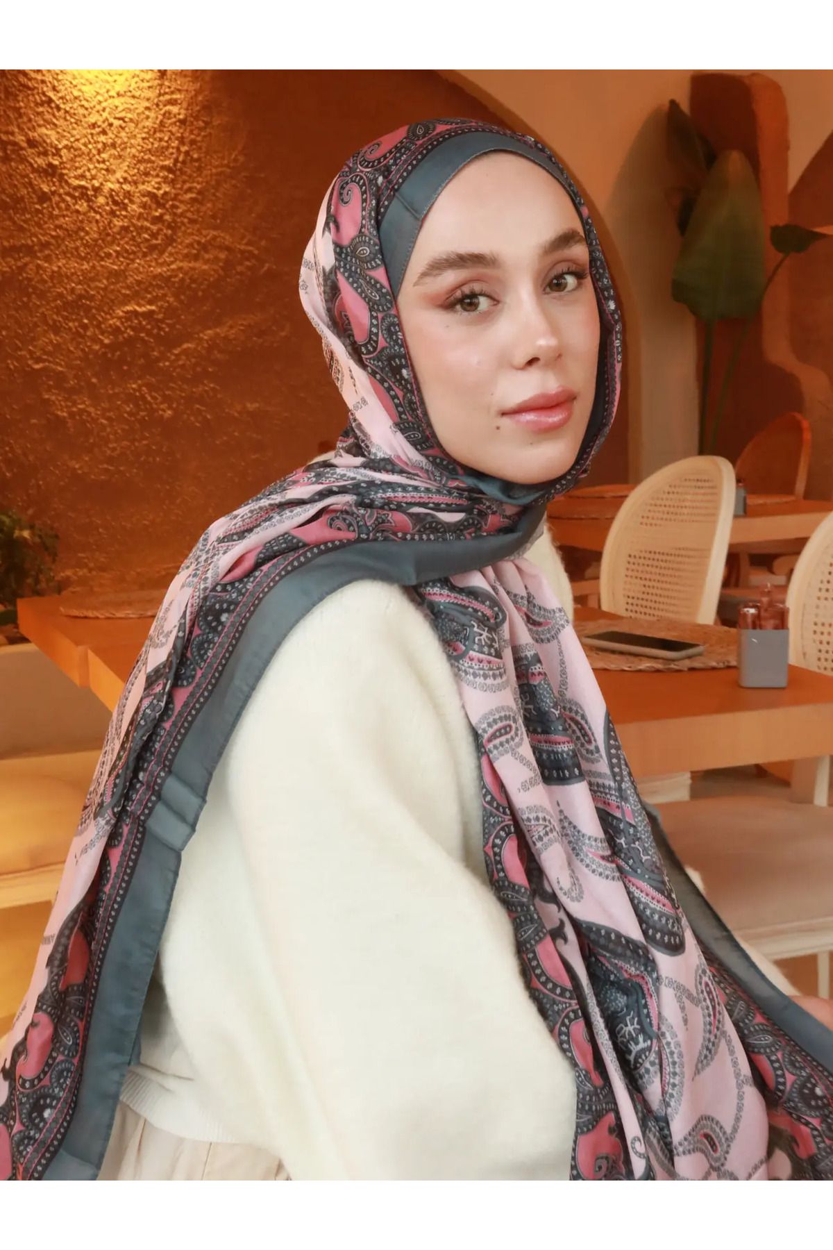 Özendir Paisley Desen Pamuk Şal
