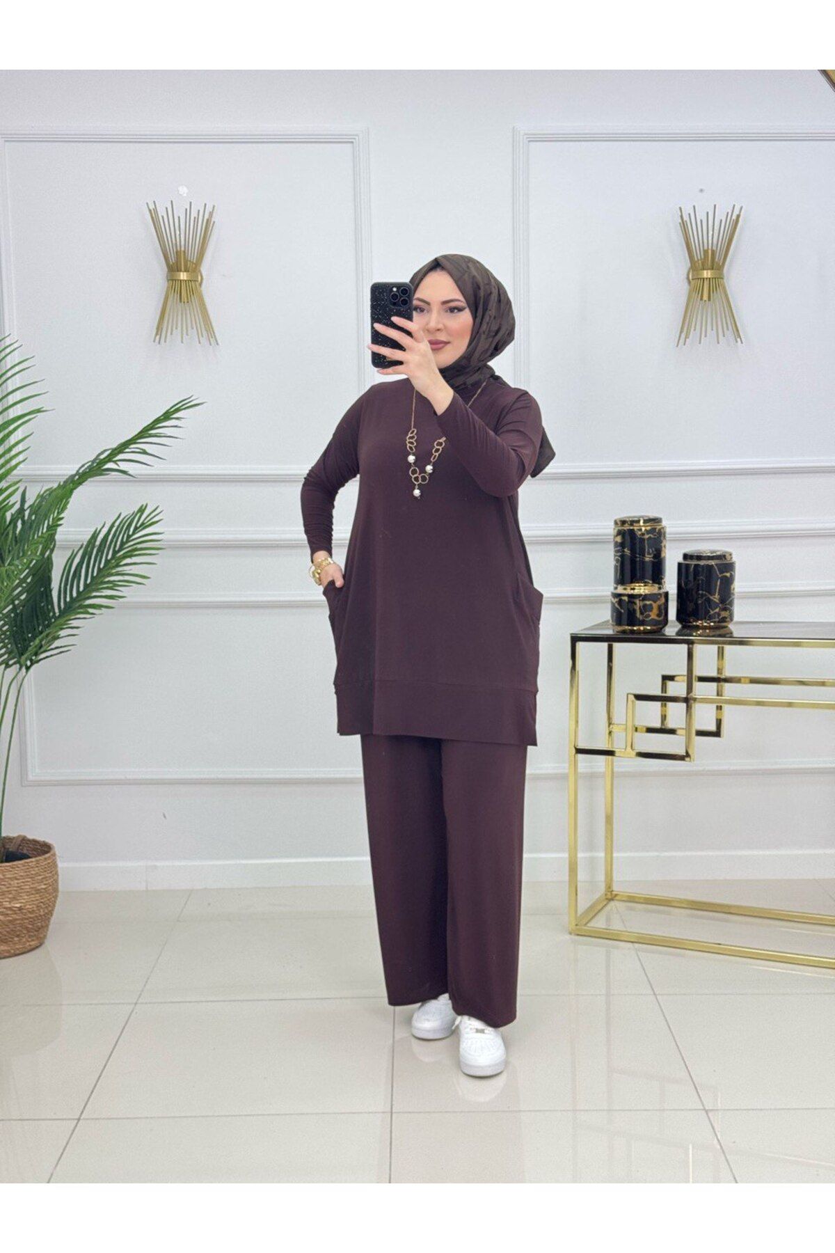 VALENS BOUTİQUE Kadın Tesettür 2'Li Takım Pantolon & Tunik