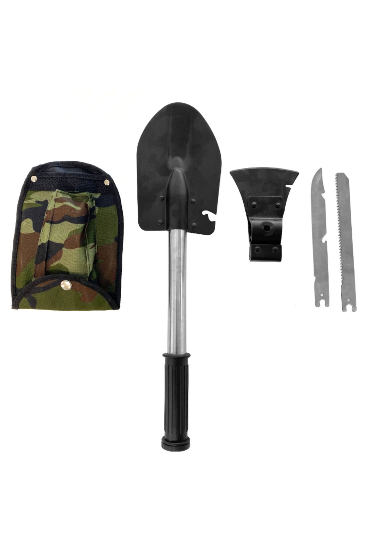 zola Kit De Supraviețuire 5 În 1, Lopată, Topor, Ferăstrău, Cuțit Și Geantă, Culoare Negru/verde - One Size