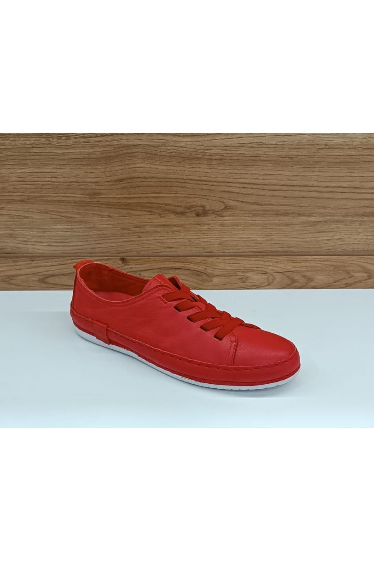 Greyder 57708 Kırmızı Hakiki Deri Casual Kadın Ayakkabı