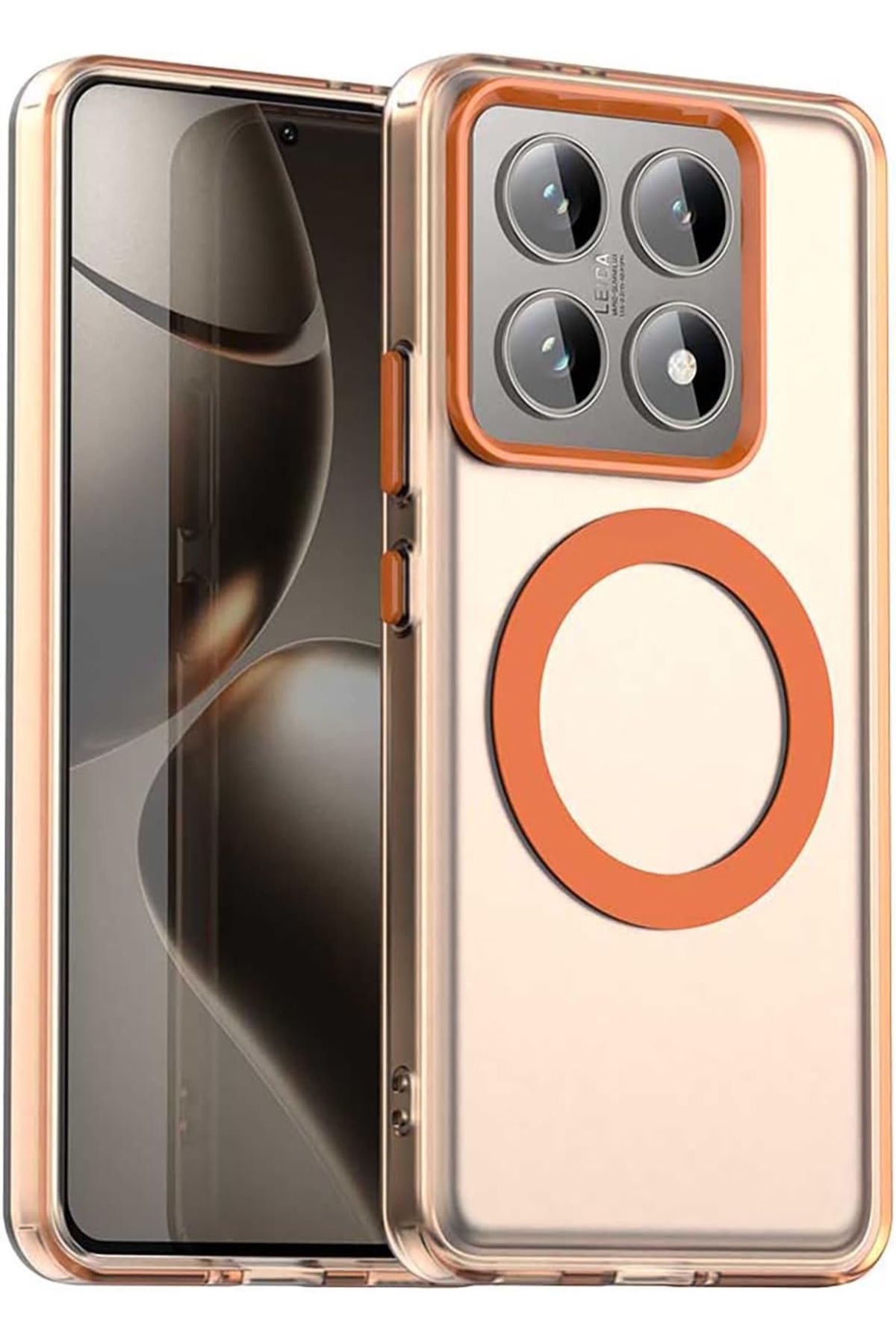 m.tk moveteck Xiaomi Mi 14T & Mi 14T Pro Kılıf Kamera Çıkıntılı Mat Magsafe Özellikli Kenarları Renkli Sert Kapak