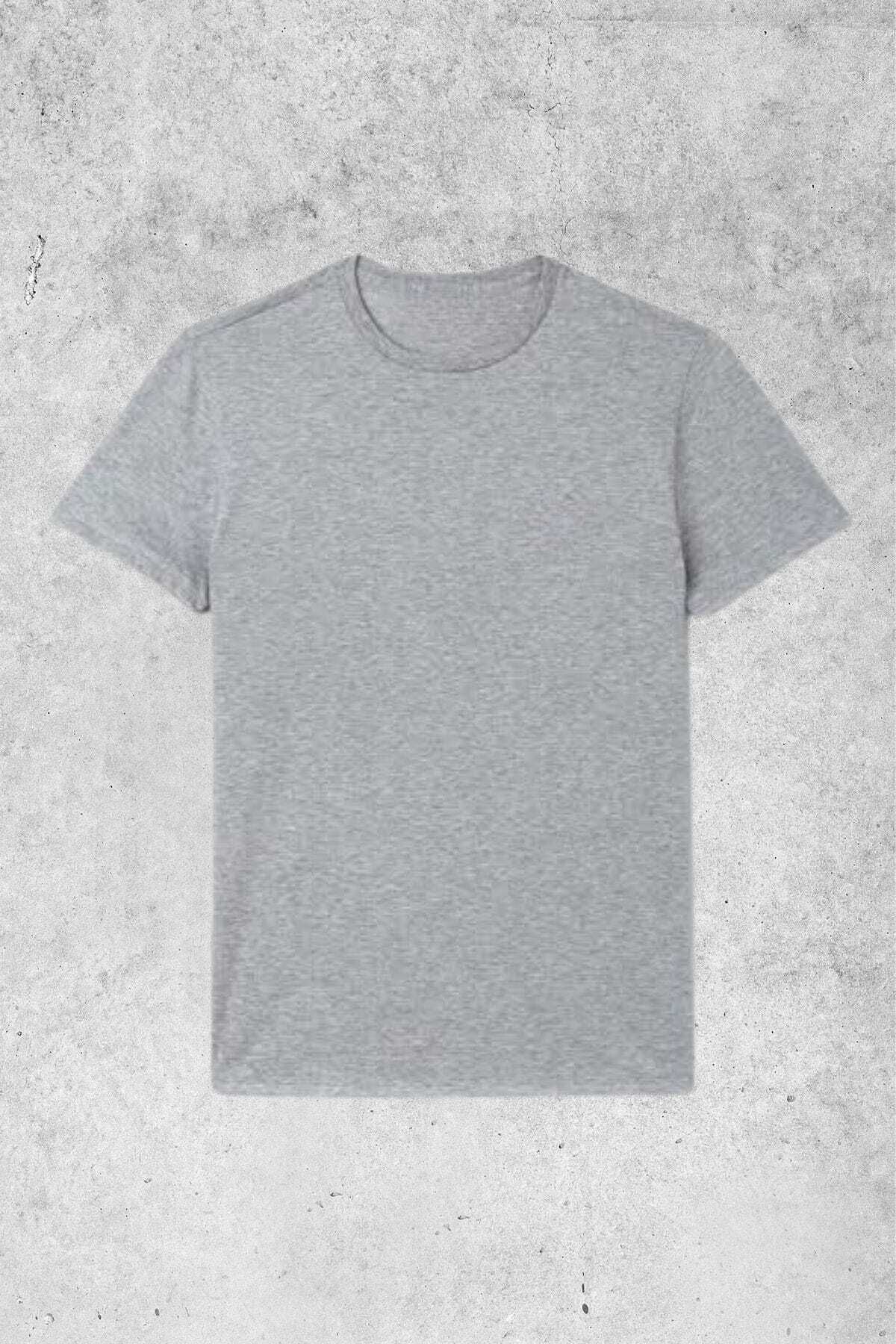 MOLICO Basic unisex Sıfır yaka Kısa kollu Tshirt