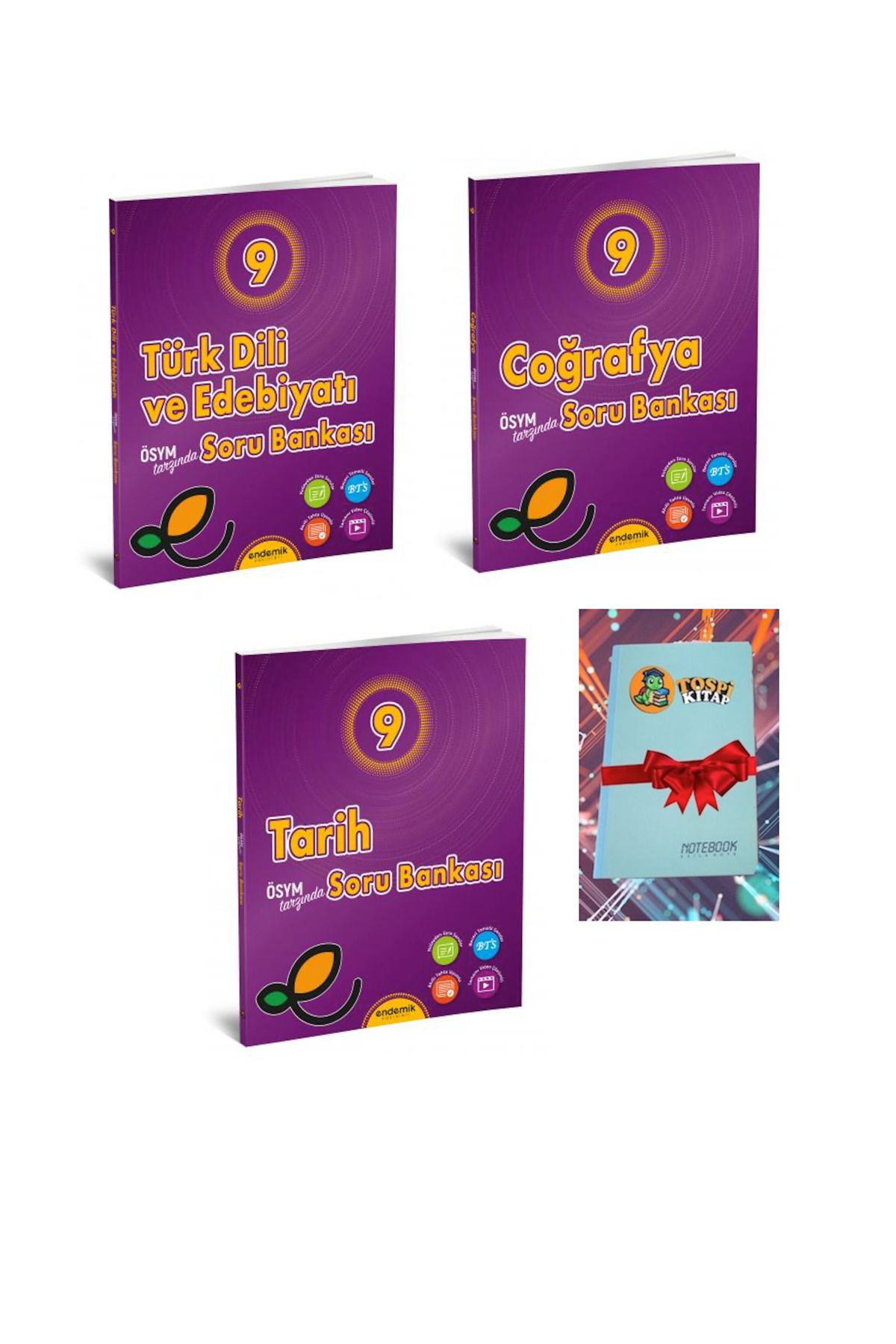 Karma Kitaplar 9.Sınıf EDEBİYAT + TARİH + COĞRAFYA Soru Bankası- Yeni (DEFTER HEDİYELİ)