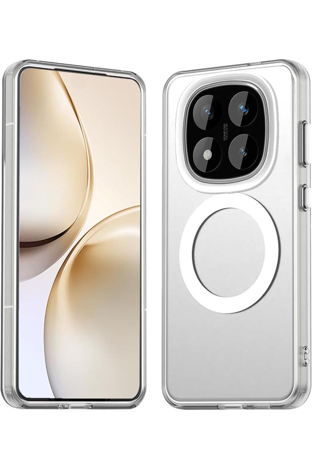 m.tk moveteck Xiaomi Redmi Note 14 Pro 5G Kılıf Kamera Çıkıntılı Mat Magsafe Özellikli Kenarları Renkli Sert Kapak
