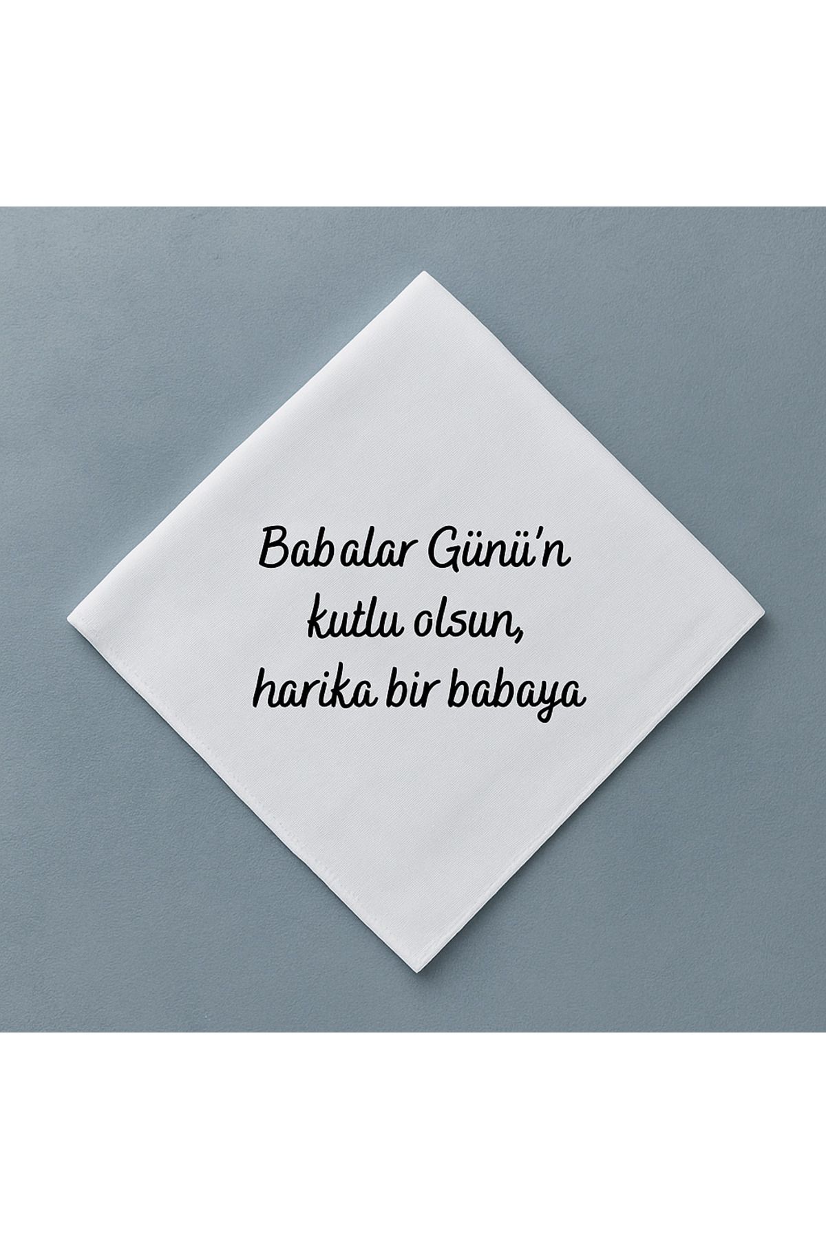 CHIMARIVA Babalar Günü Hediyesi – Kişiye Özel Mesajlı Erkek Mendili, İsme veya Resme Özel Tasarım