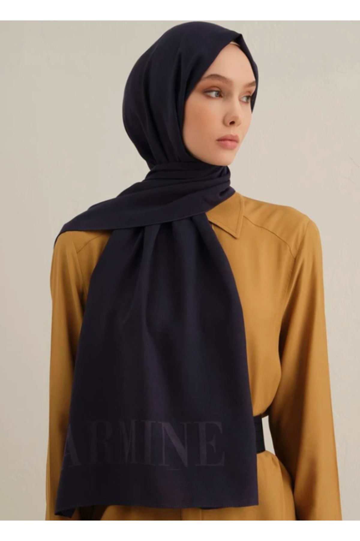Armine Logo Drop Pamuk İpek Şal 2
