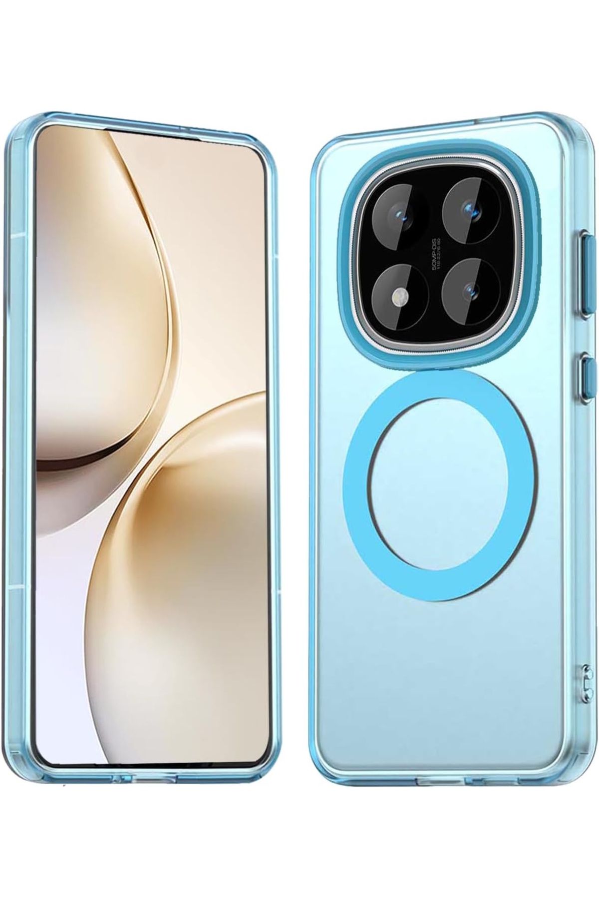 m.tk moveteck Xiaomi Redmi Note 14 Pro Plus Kılıf Kamera Çıkıntılı Mat Magsafe Özellikli Kenar Renkli Sert Kapak