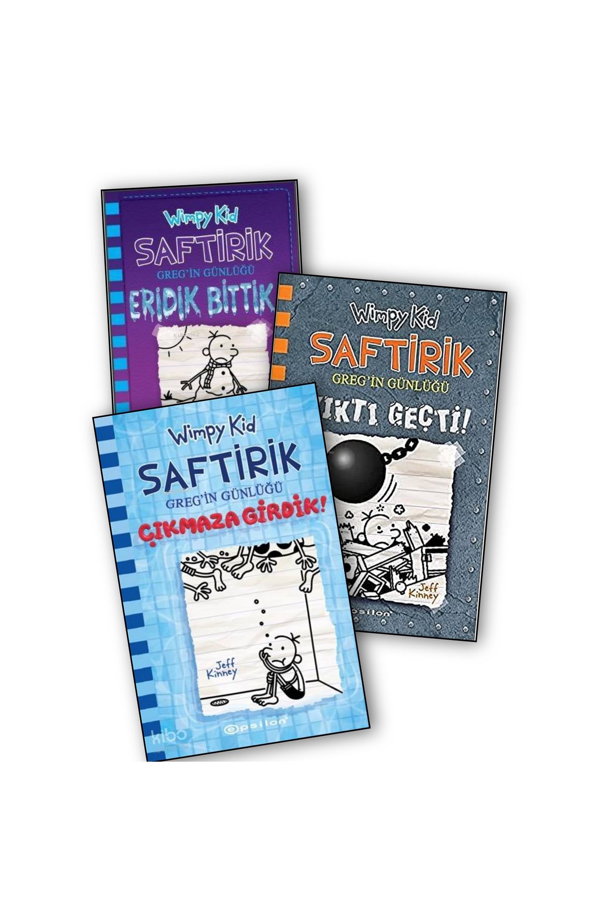Epsilon Yayınevi Saftirik Greg'in Günlüğü (5) Eridik Bittik! - Yıktı Geçti - Çıkmaza Girdik 13-14-15. Ciltler