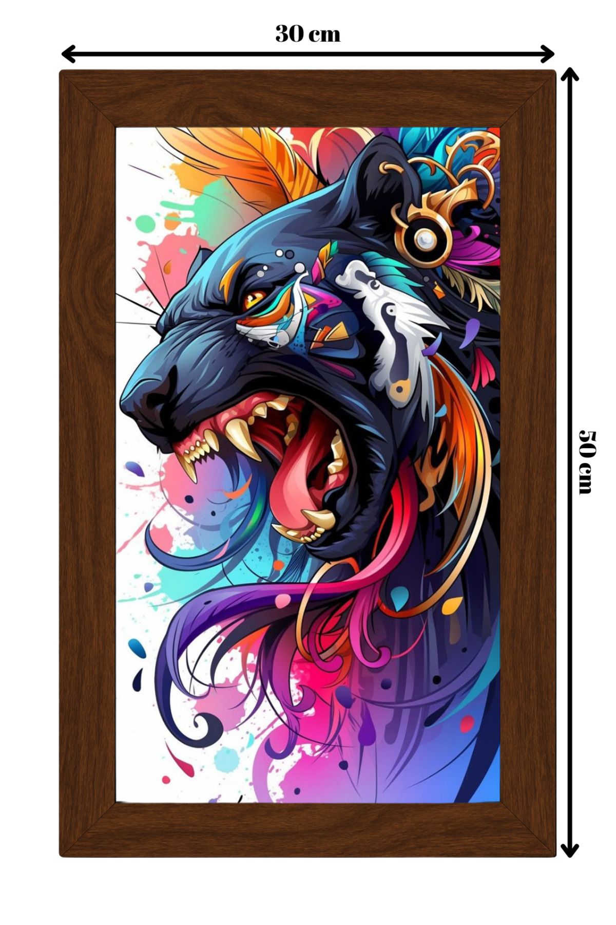ColorCraft SERAMİK ÜZERİNE AHŞAP ÇERÇEVELİ 30x50cm TABLO NO:78