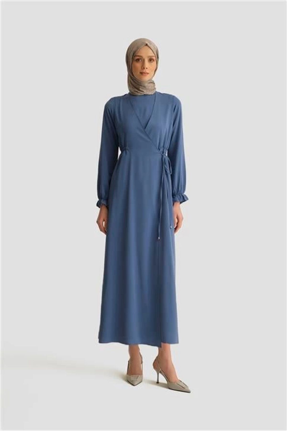 aradimtaradim Armine Anvelop Elbise 25YH9230 İndigo