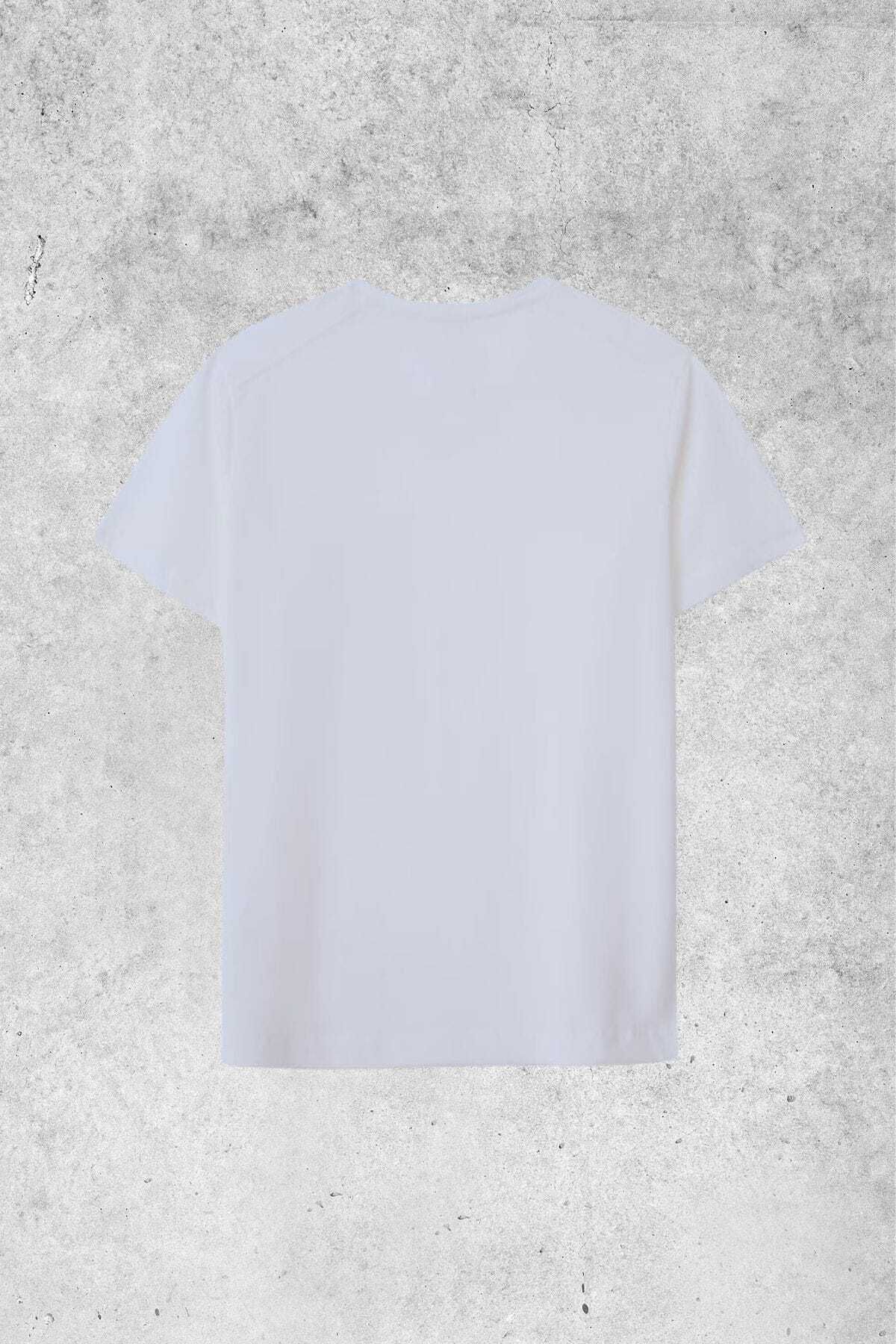 MOLICO Basic Unisex Sıfır Yaka kısa kollu Tshirt