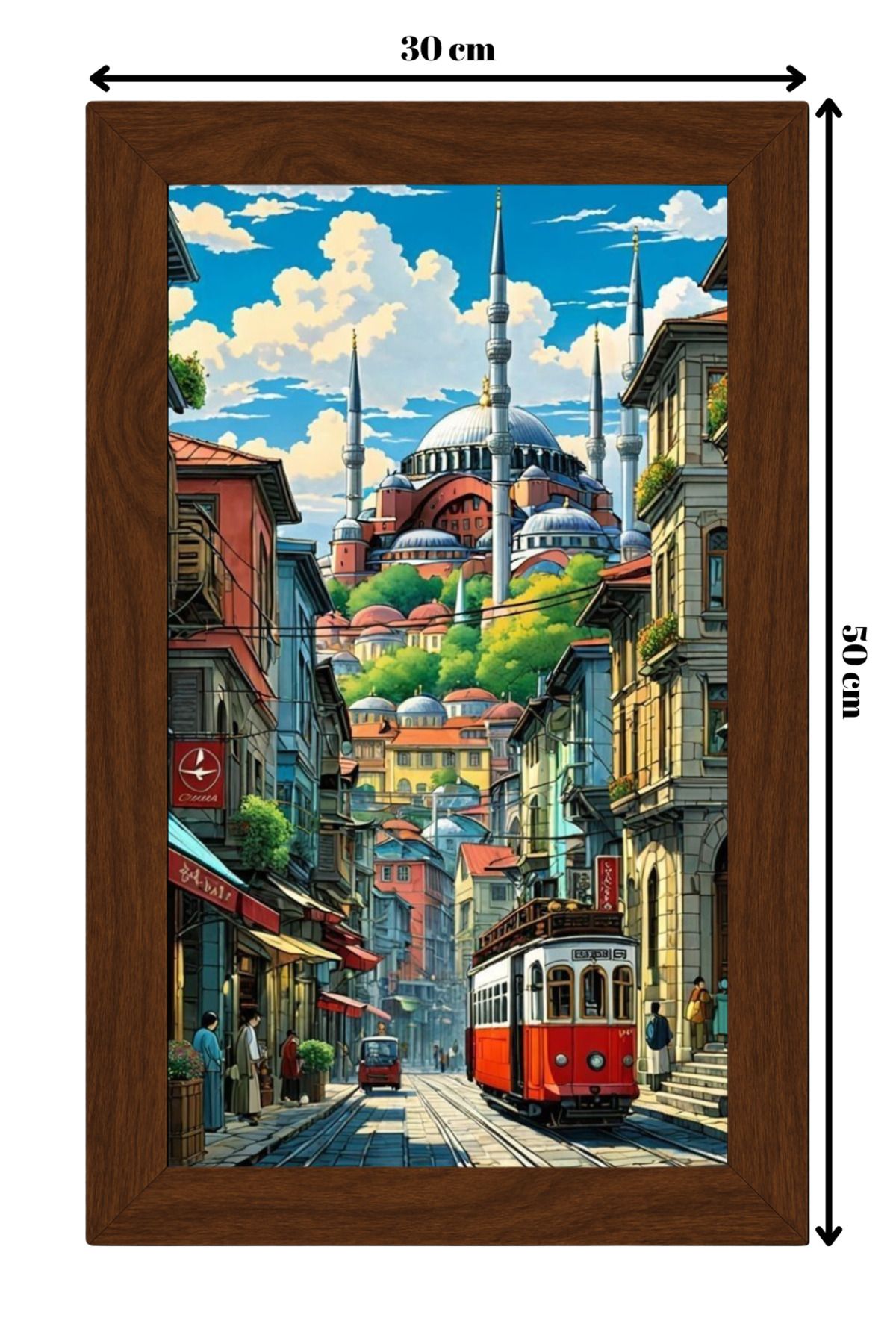 ColorCraft SERAMİK ÜZERİNE AHŞAP ÇERÇEVELİ 30x50cm TABLO NO:116