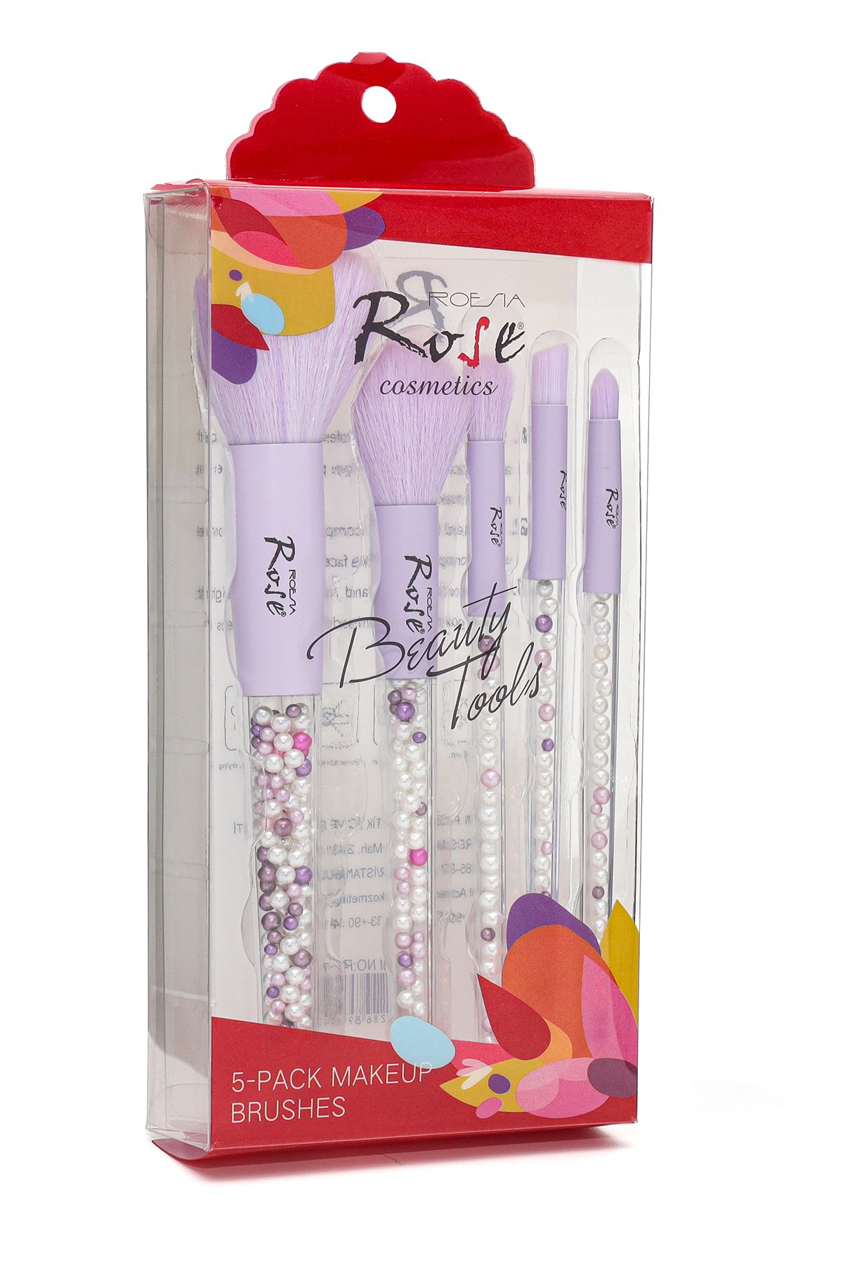 Roesıa Rose Cosmetics Rose Boncuklu, Proffesıonel 5'li Fırça Seti