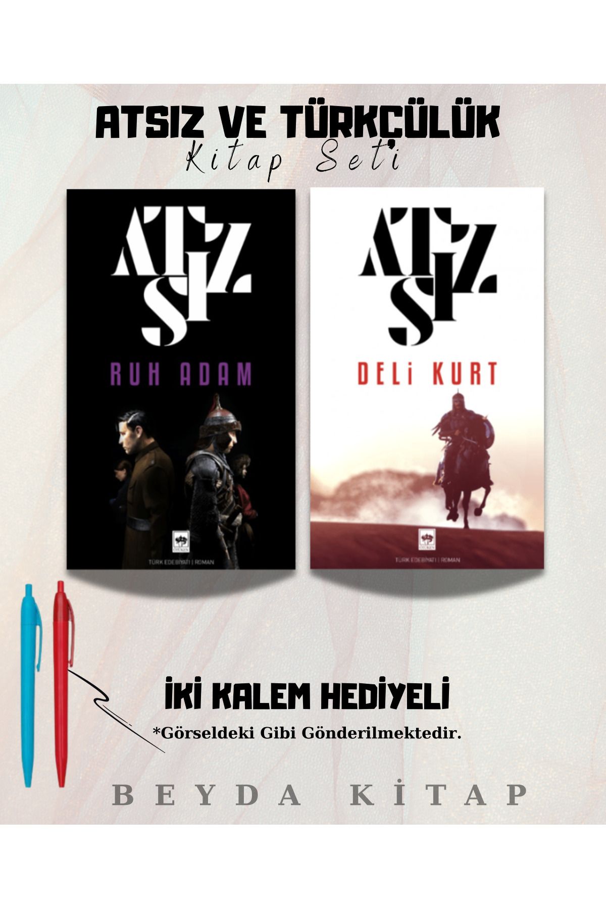 Bilge Kültür Sanat Ruh Adam - Deli Kurt - Nihal Atsız - Kitap Seti - Kalem Hediyeli