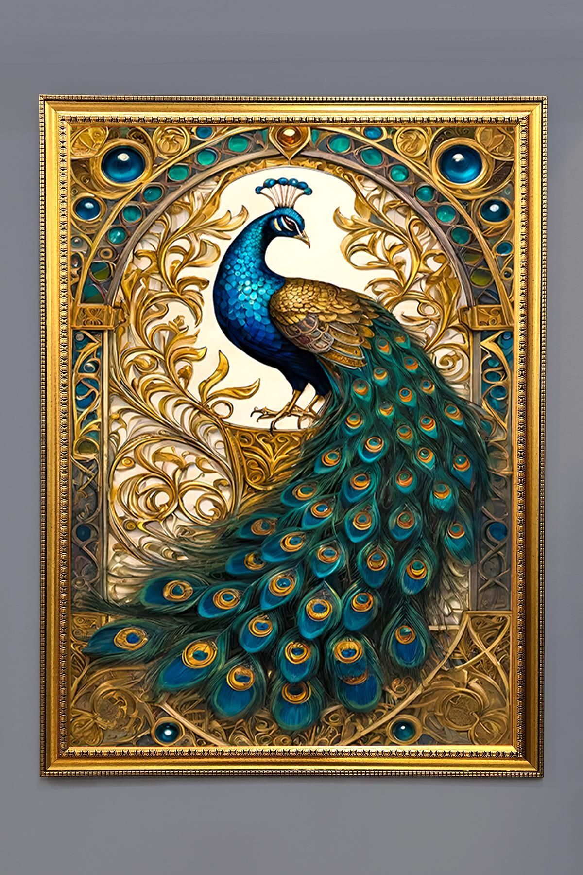 Doruklar Home Collection Dekoratif Modern Desenli Çerçeveli Duvar Tablosu 50x70cm RÜYA03