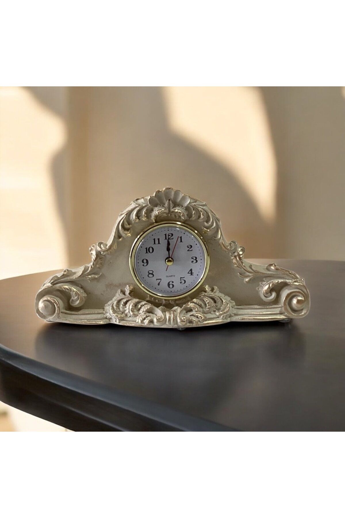 Gold home design Dekoratif Beyaz Masa Saati