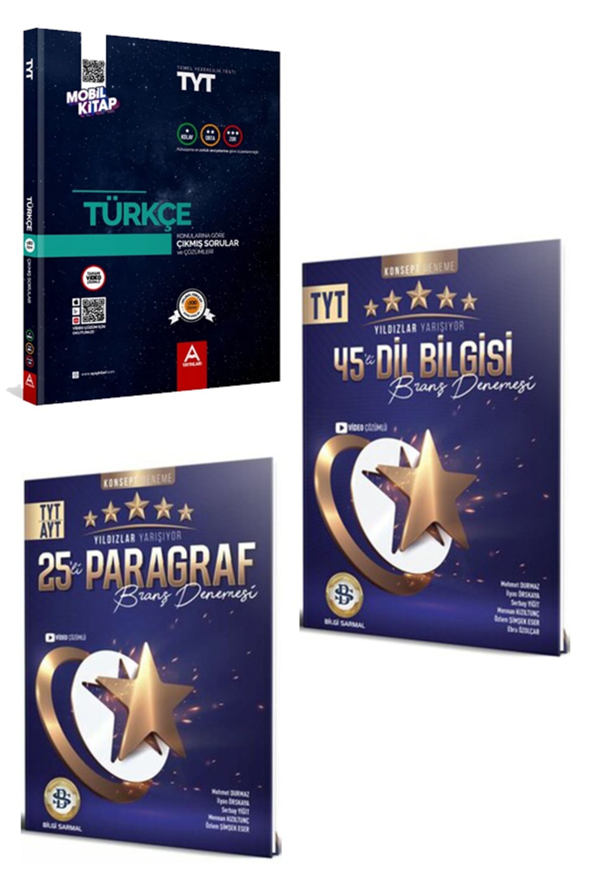 Yeni Müfredat Yayınları 2025 Bilgi Sarmal Yıldızlar Yarışıyor TYT Türkçe Çıkmış ve Paragraf Dil Bilgisi Deneme Seti