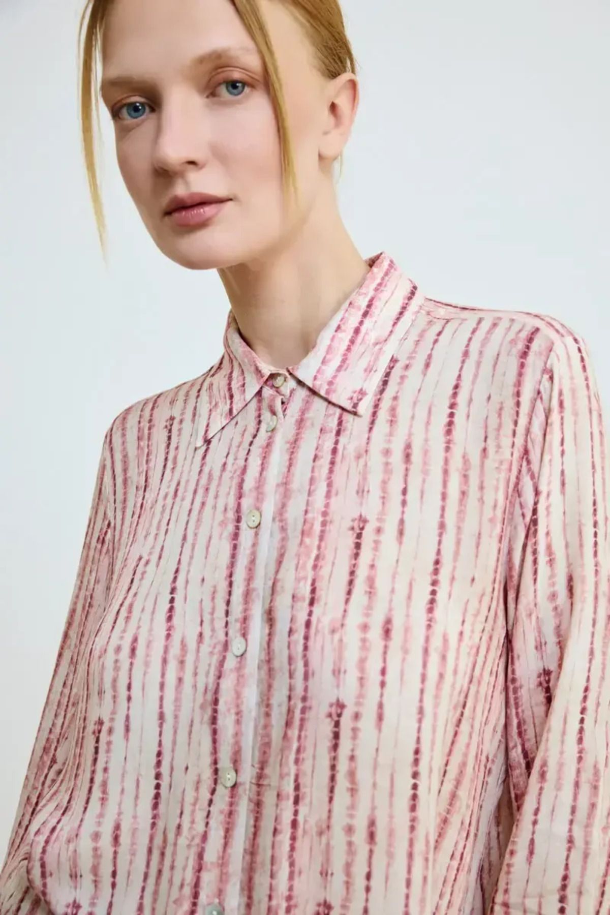 Gusto-Pink Soft Touch Linser - Stripe Pattern Shirt 3