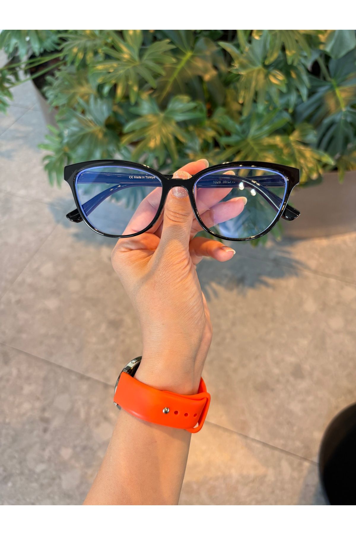 funeyes Vog Cat eye 56 ekartman çekik Blue block Mavi Işık Korumalı Cam değişebilir Erkan gözlüğü