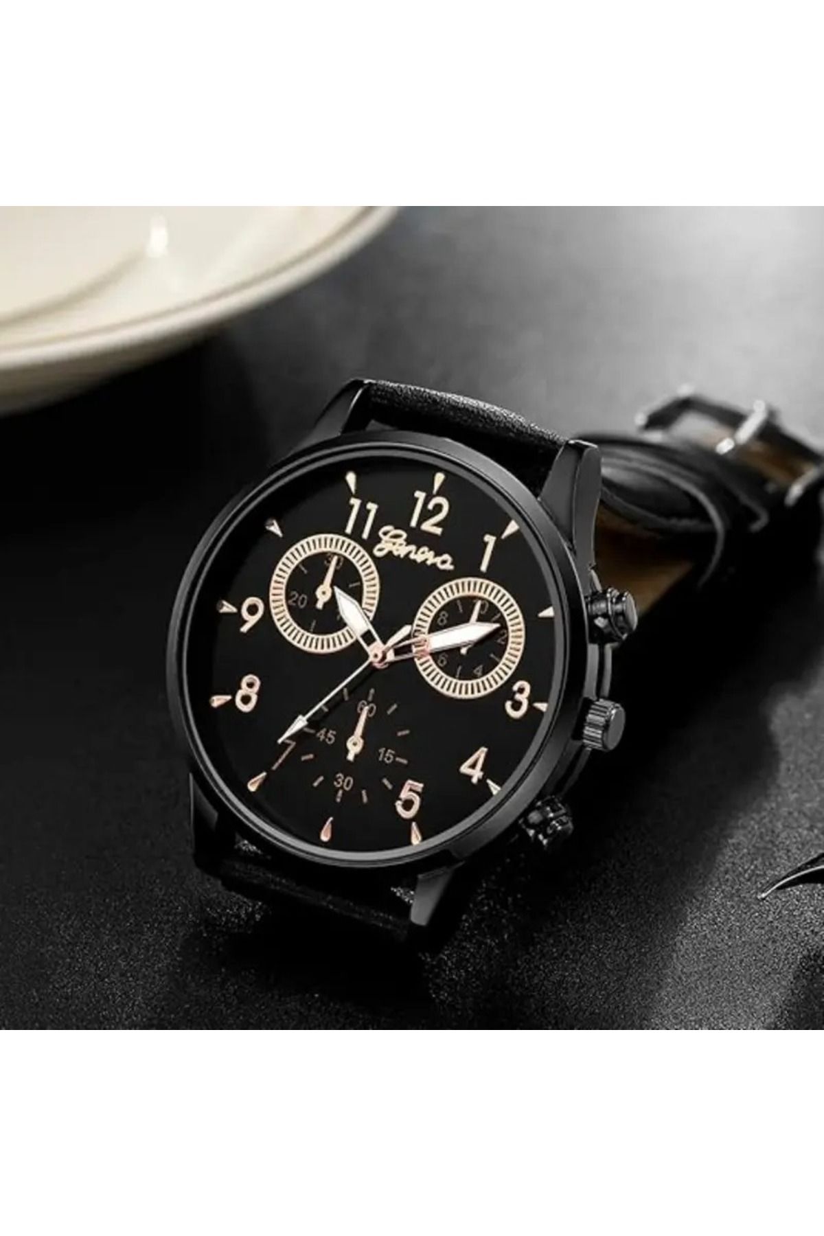 Feron accessories Erkek Kol Saati Deri Kordonlu Quartz Analog Saat TM-0319-A