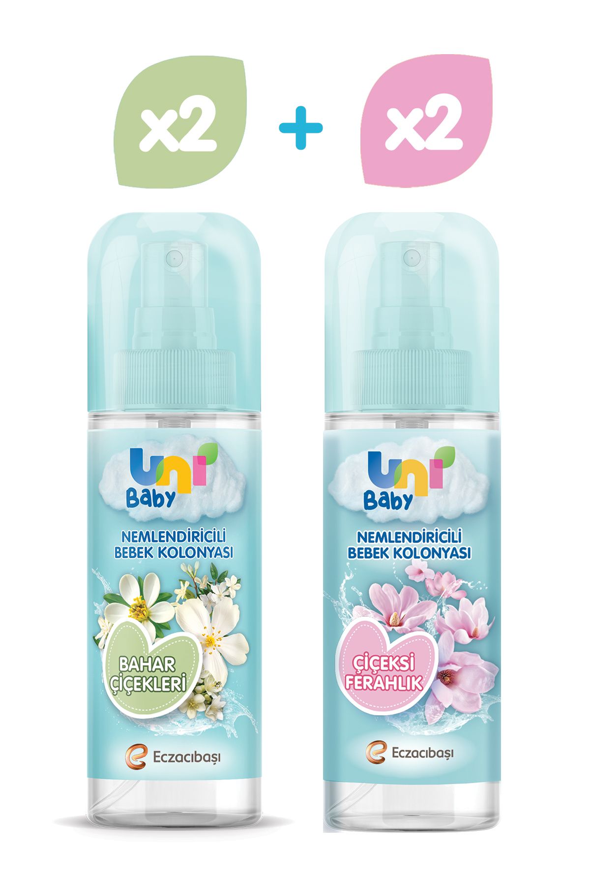 Uni Baby Bebek Kolonyası Bahar Çiçekleri & Çiçeksi Kokular 4'lü 600 ml