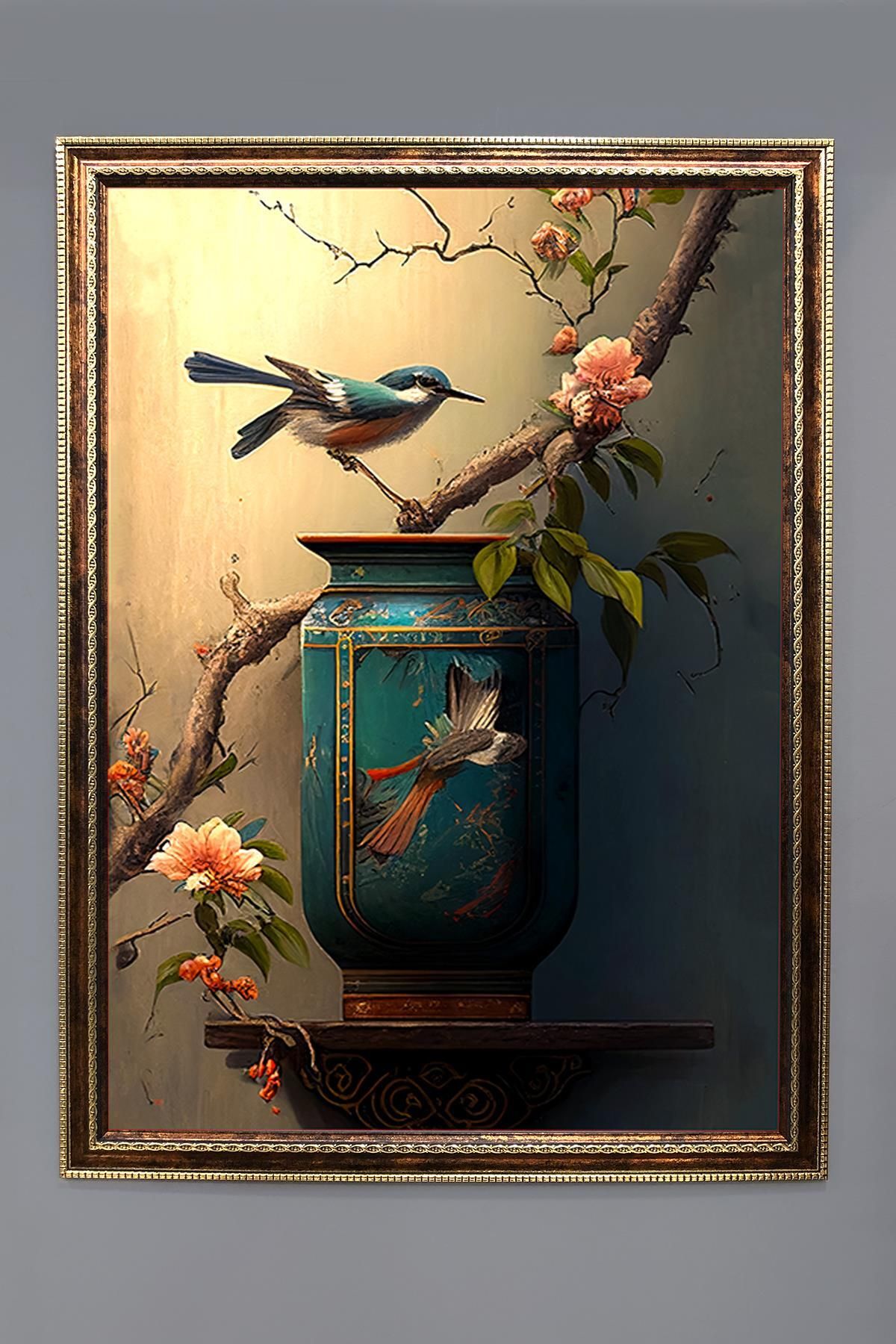 Doruklar Home Collection Dekoratif Modern Desenli Çerçeveli Duvar Tablosu 50x70cm RÜYA04