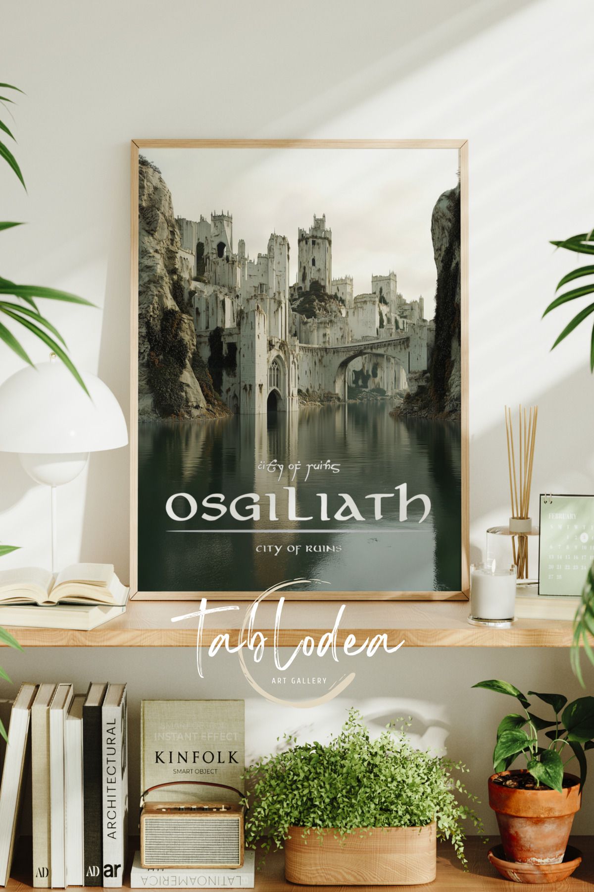 tablodea Yüzüklerin Efendisi Çerçeveli Poster Tablo, The Lord Of The Rings Tablo, Klasik Dizi Film Tablosu
