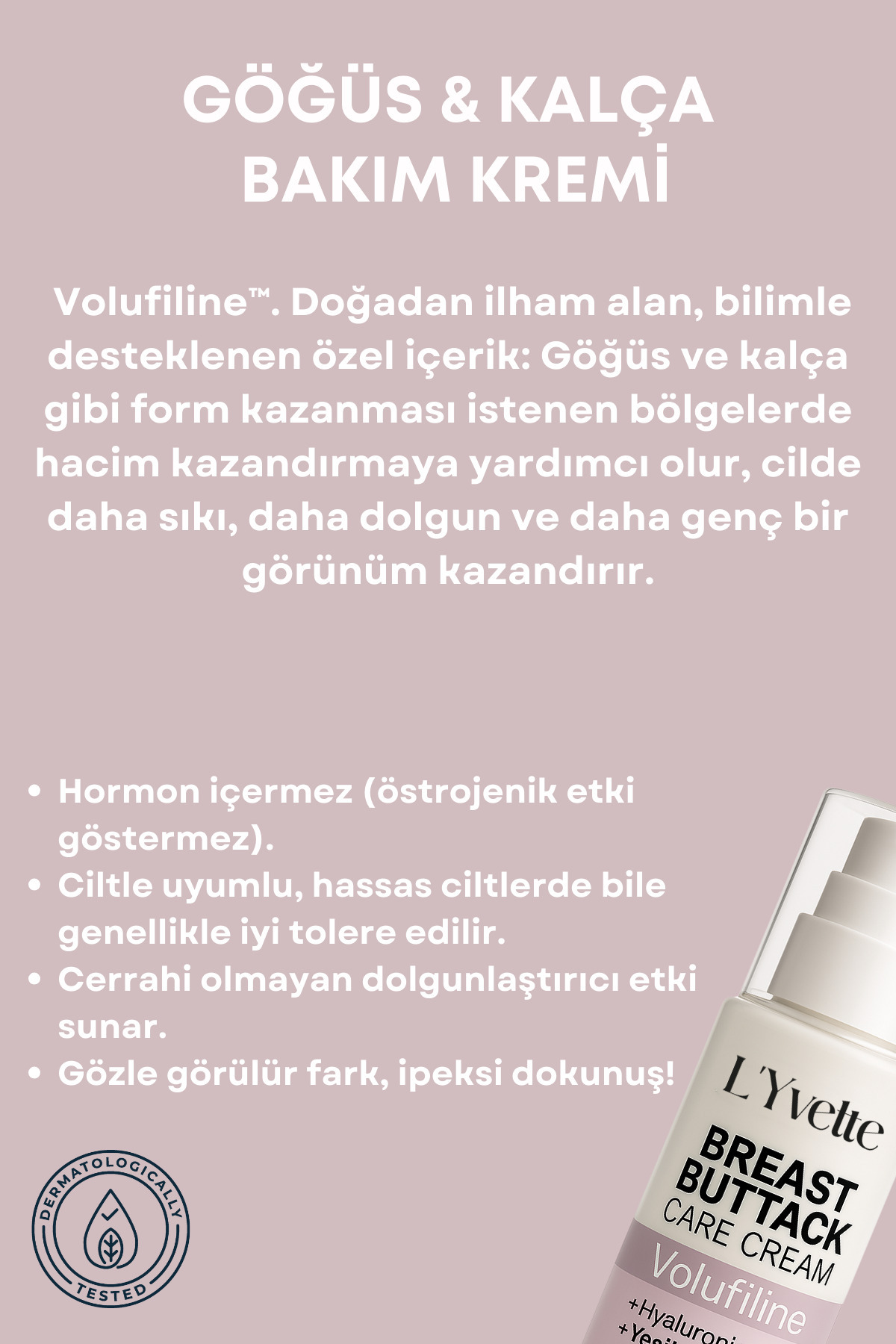 L'Yvette Volufiline Içeren Göğüs Ve Kalça Dolgunlaştırıcı & Dikleştirici Şekil Verici Krem fotoğrafı 2 (önizleme)
