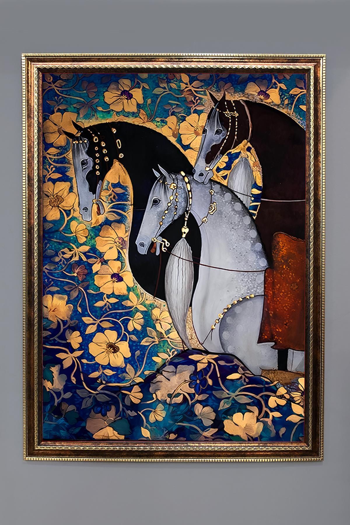 Doruklar Home Collection Dekoratif Modern Desenli Çerçeveli Duvar Tablosu 50x70cm RÜYA10