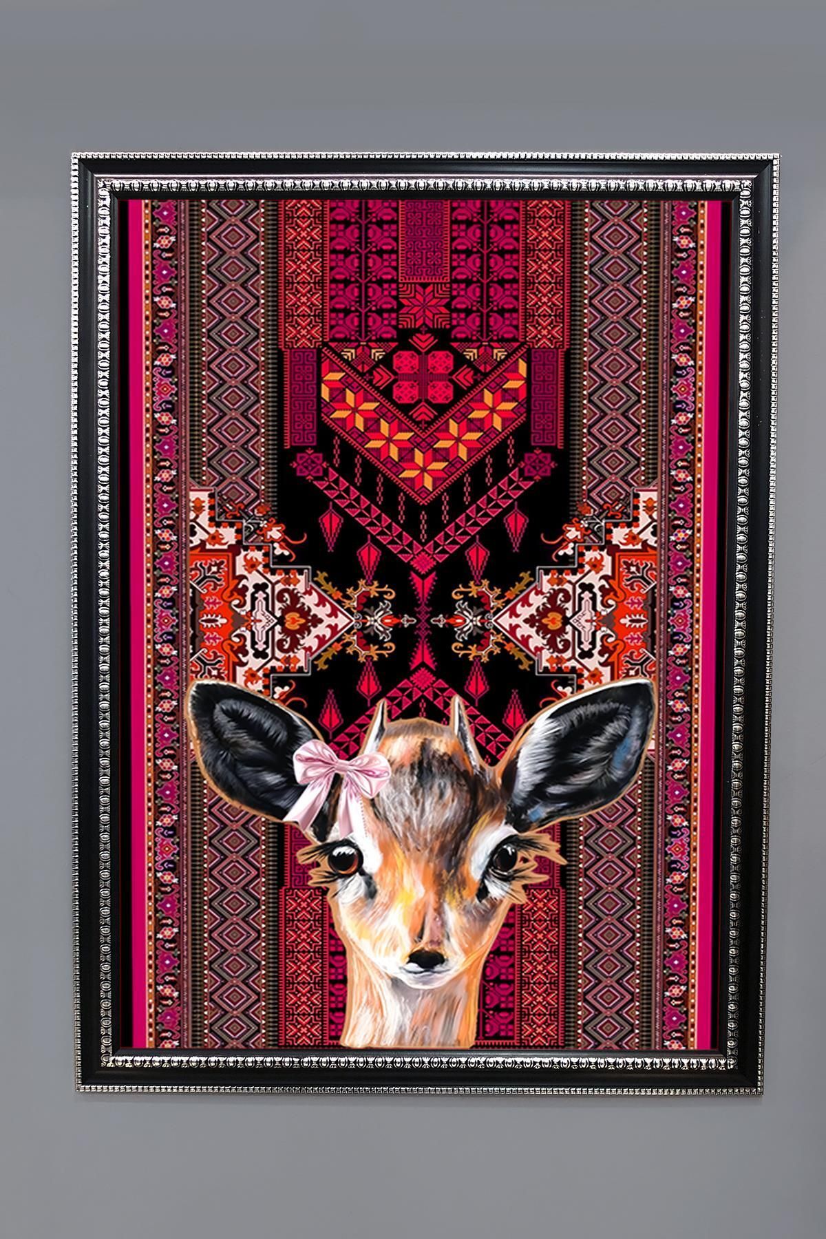 Doruklar Home Collection Dekoratif Modern Desenli Çerçeveli Duvar Tablosu 50x70cm RÜYA01