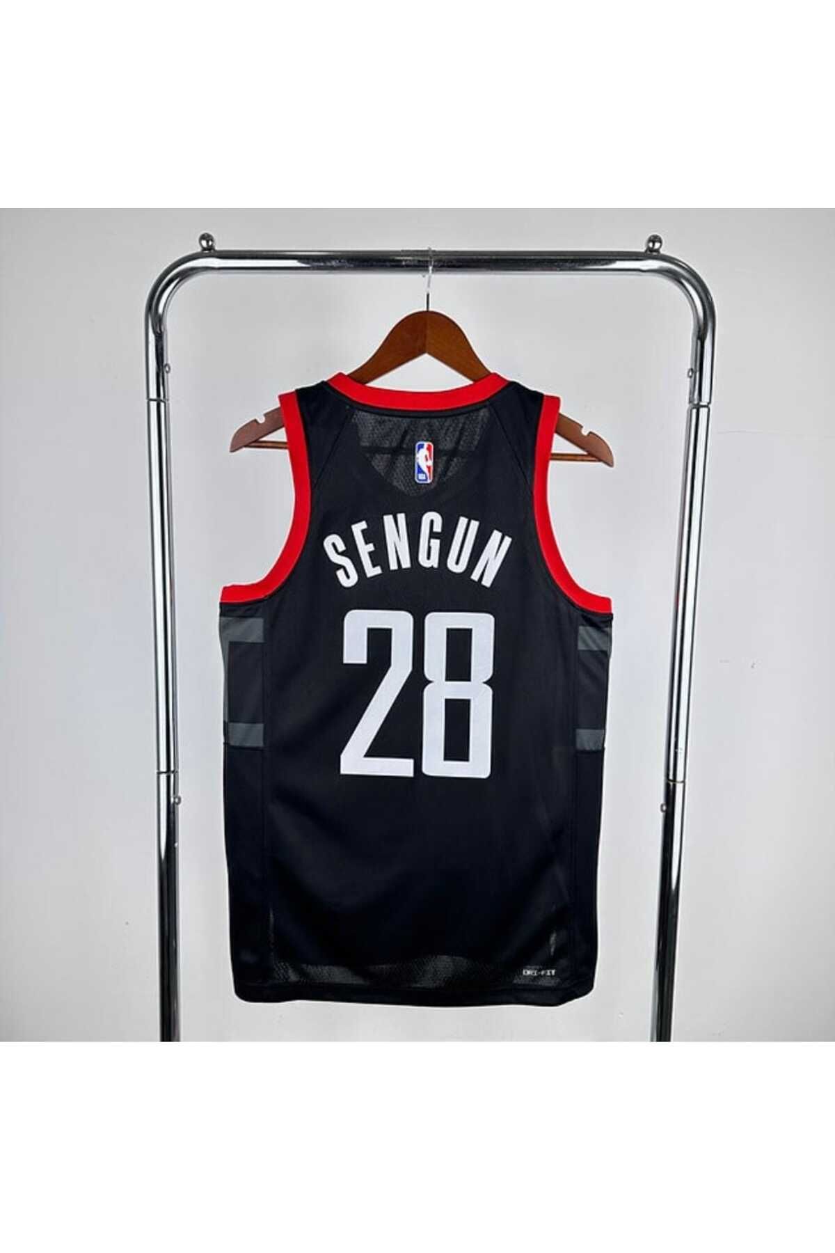 BREATHLESS H.o.u.s.t.o.n Rockets 2025 ALPEREN ŞENGÜN BASKETBOL FORMASI (BLACK)