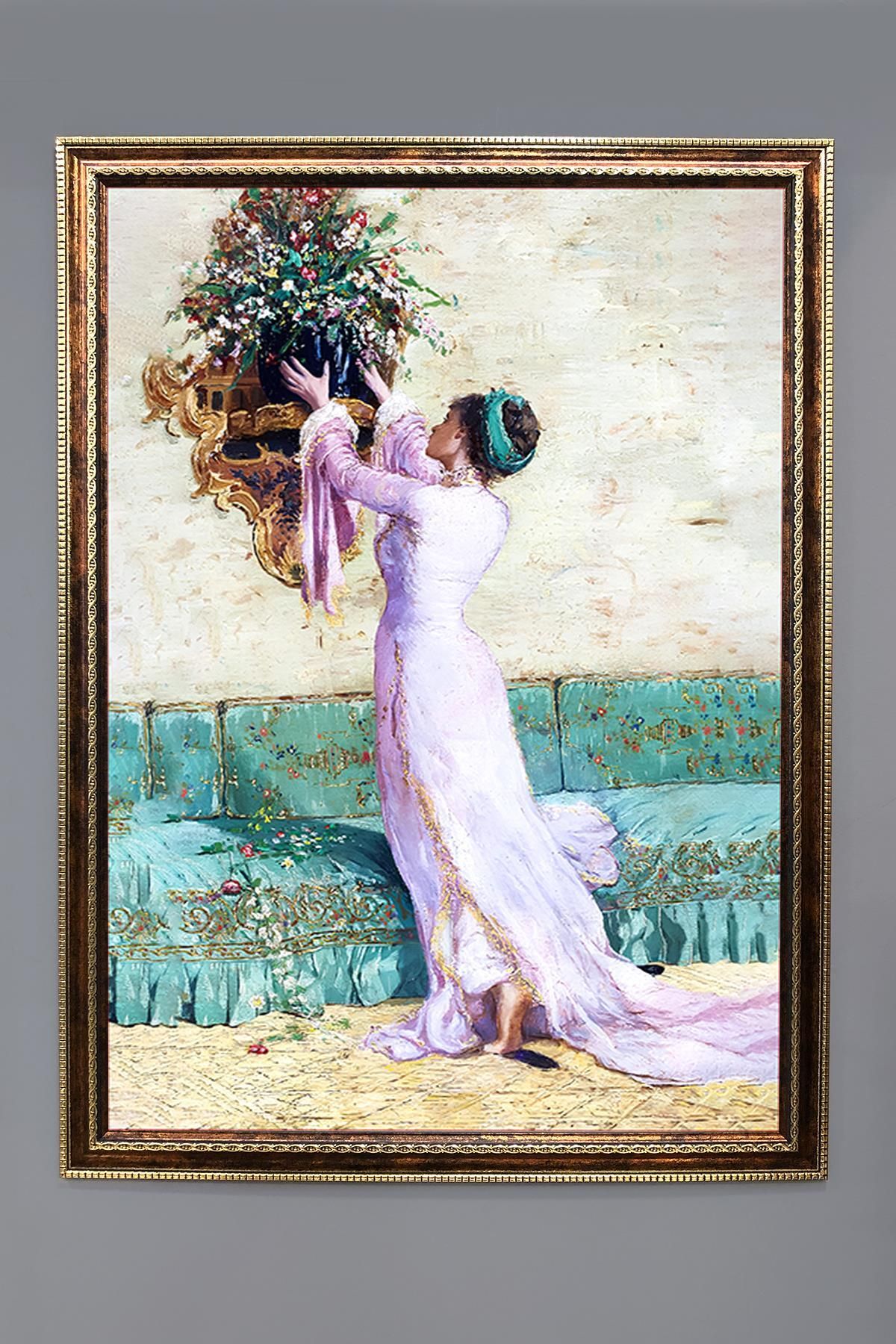 Doruklar Home Collection Dekoratif Modern Desenli Çerçeveli Duvar Tablosu 50x70cm RÜYA11