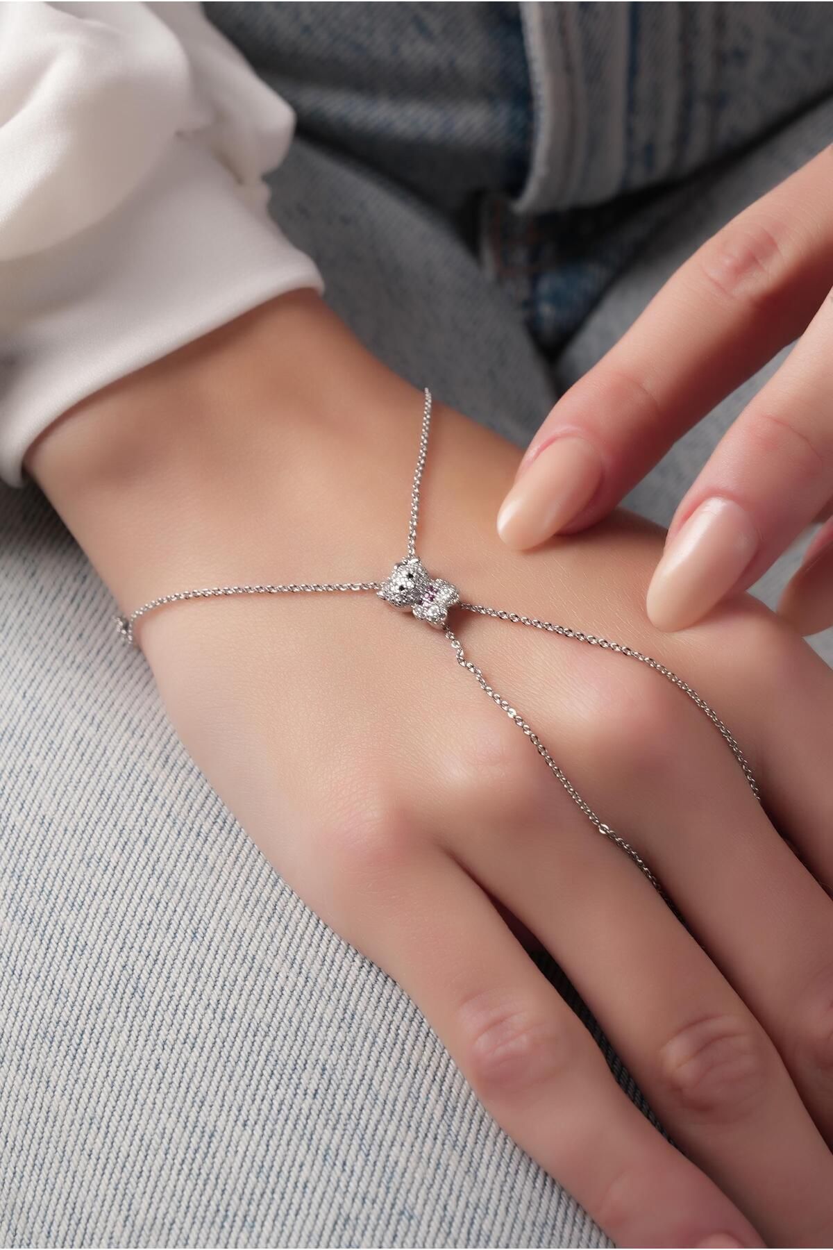Çlk Accessories Premium Taşlı Ayıcık Şahmeran Bileklik 70885