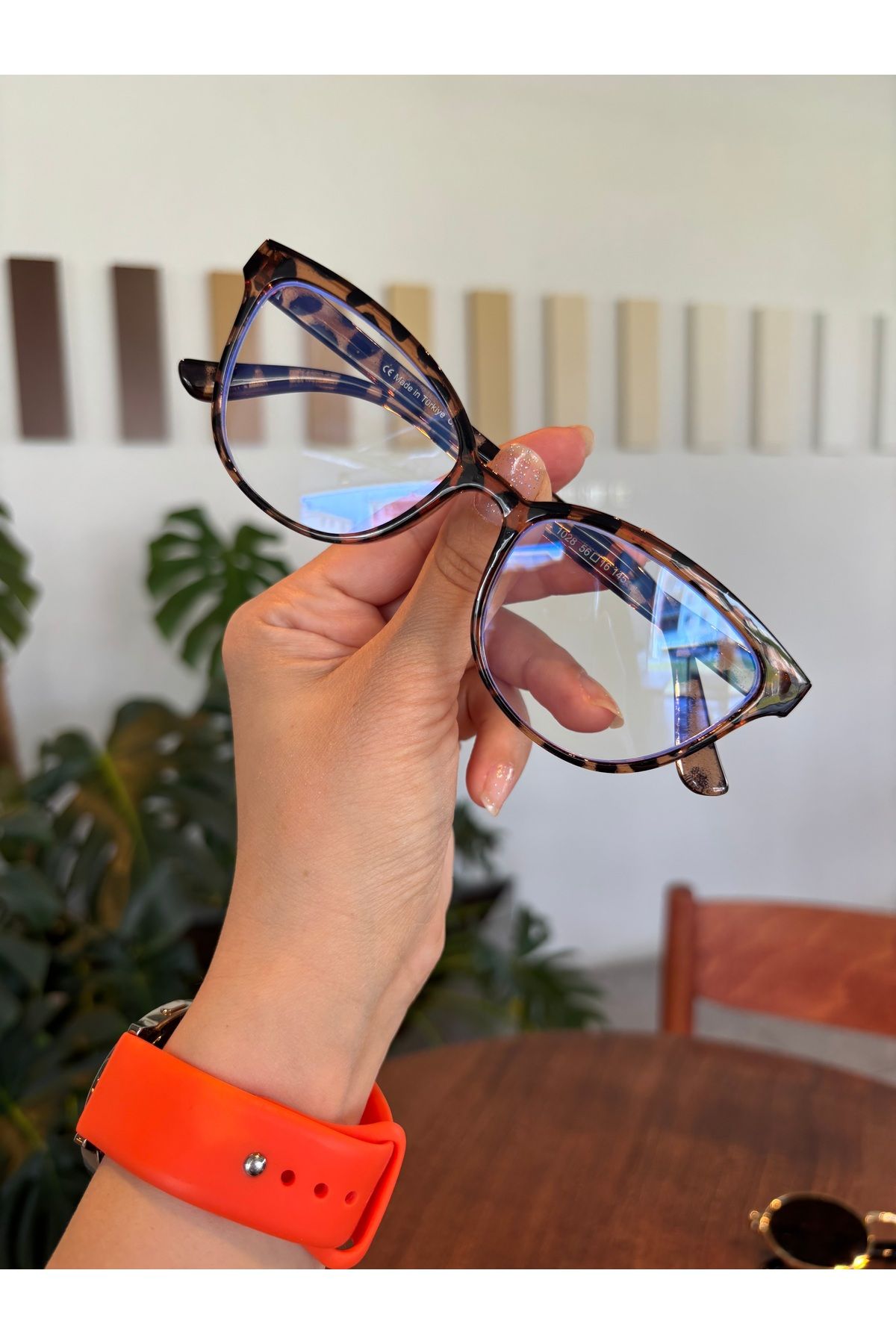 funeyes Vog Cat eye 56 ekartman çekik Blue block Mavi Işık Korumalı Cam değişebilir Erkan gözlüğü