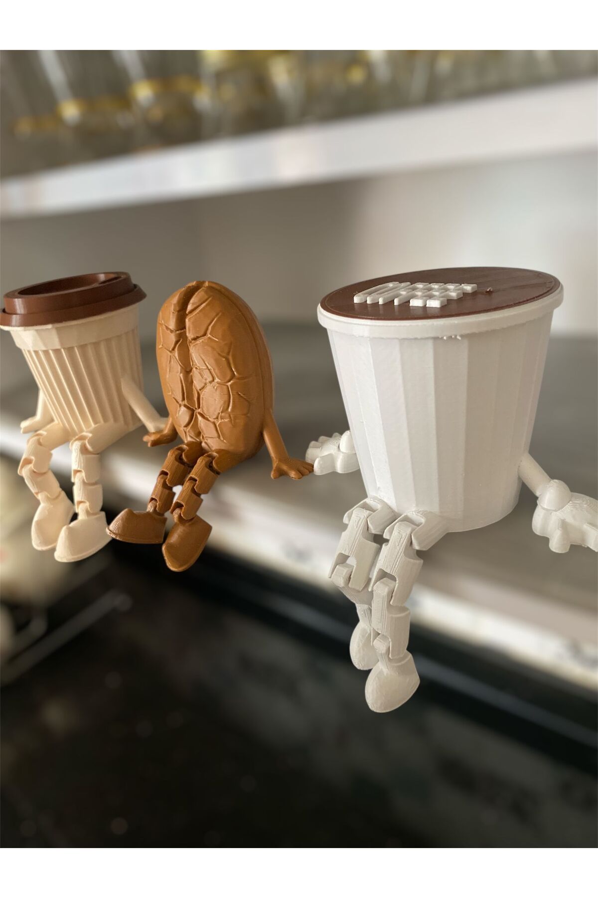 Eta3d 3'lü Kahve Köşesi Seti Kahve Çekirdeği, Coffee Bardak ve Kapaklı Karton Kahve Bardağı