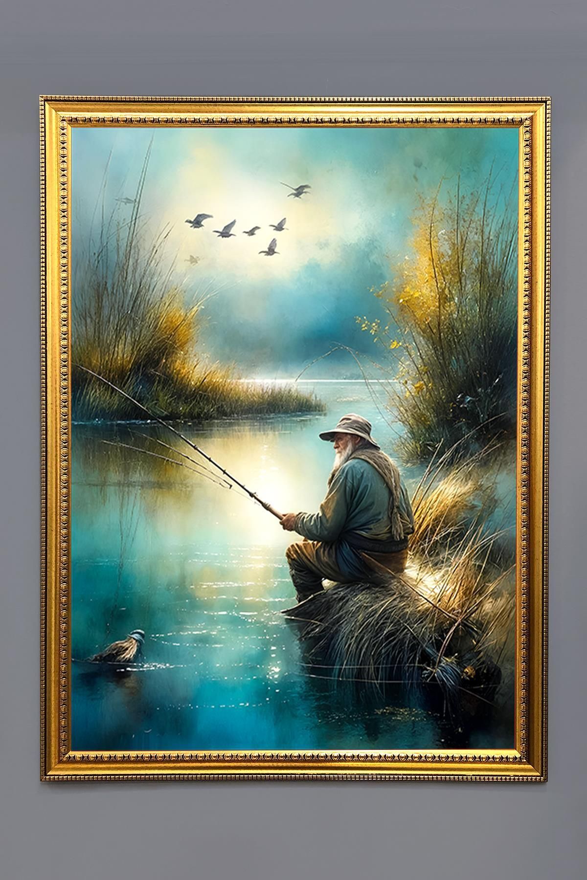 Doruklar Home Collection Dekoratif Modern Desenli Çerçeveli Duvar Tablosu 50x70cm RÜYA16