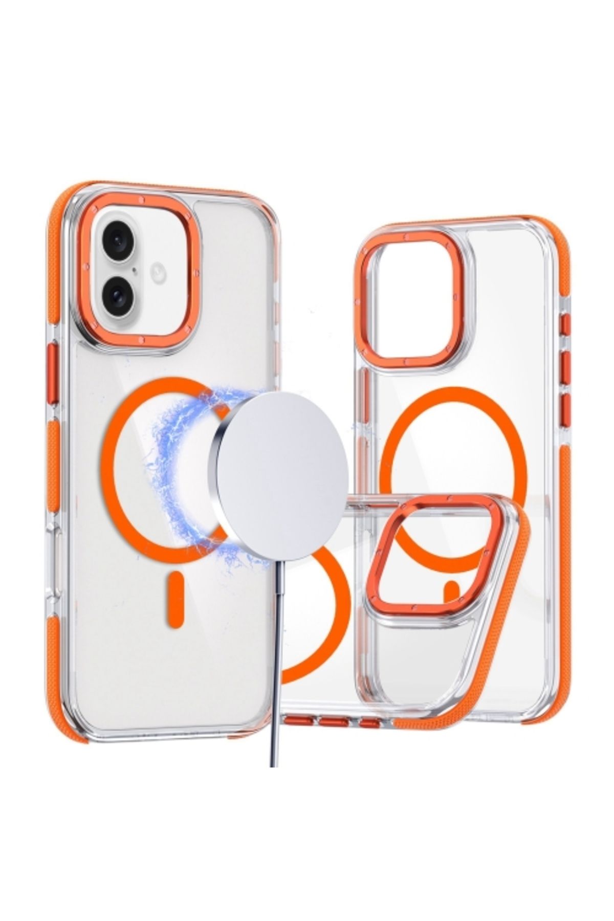 Teleplus iPhone 16 Kılıf Manyetik Şarj Özellikli PX Acrylic Hybrid TPU Kapak