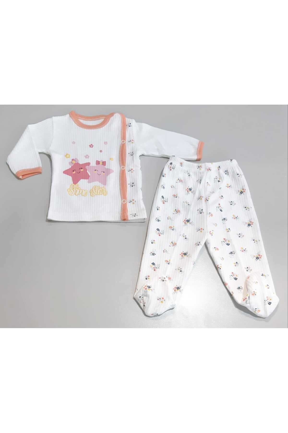 Sönmez Baby SHİNE STAR ÜÇ PARÇA ZIBINLI KIZ BEBE TAKIMI