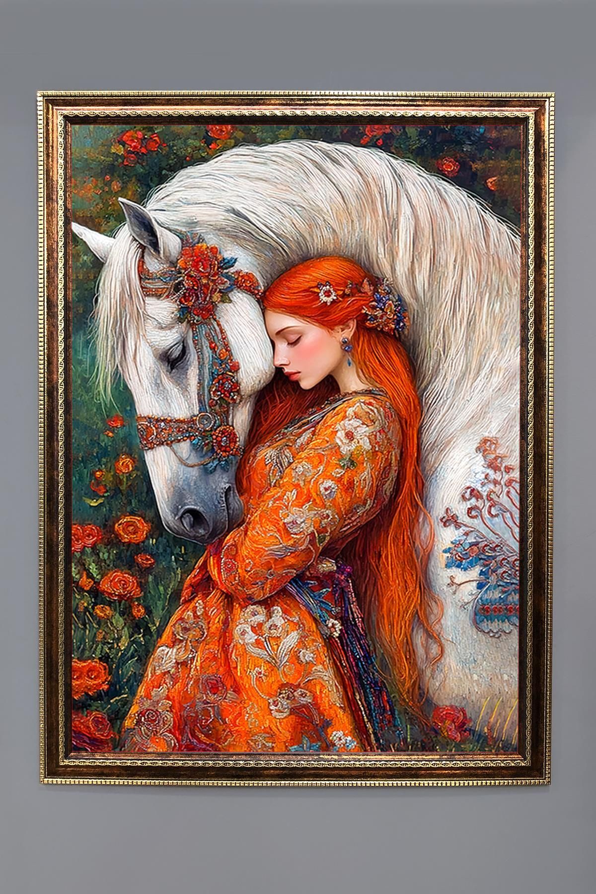 Doruklar Home Collection Dekoratif Modern Desenli Çerçeveli Duvar Tablosu 50x70cm RÜYA08