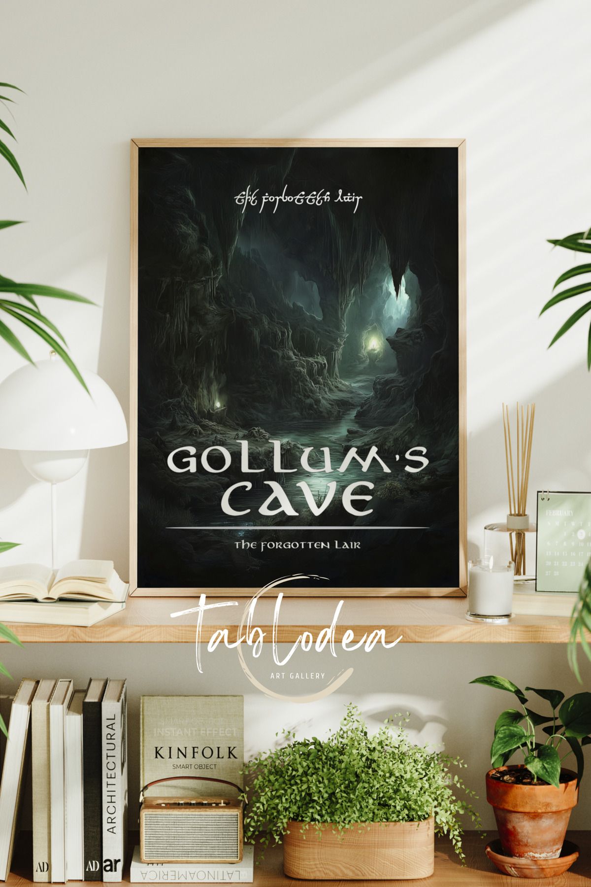 tablodea Gollum Yüzüklerin Efendisi Çerçeveli Poster Tablo, The Lord Of The Rings Tablo, Klasik Film Tablosu